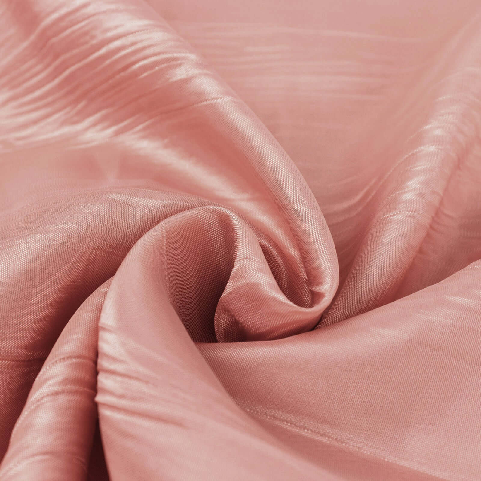 10 Yards of 54-Inch Wide Dusty Rose Accordion Crinkle Taffeta Fabric Bolt