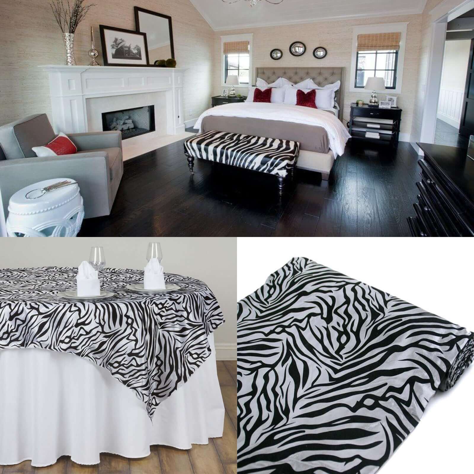 10-Yard Eggplant Zebra Print Taffeta Fabric Roll, 54 Inches Wide