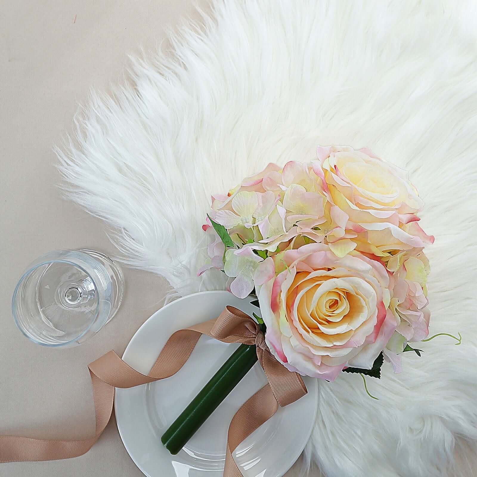 Hot! 2 Pink Artificial Silk Rose and Hydrangea Flower Bouquets