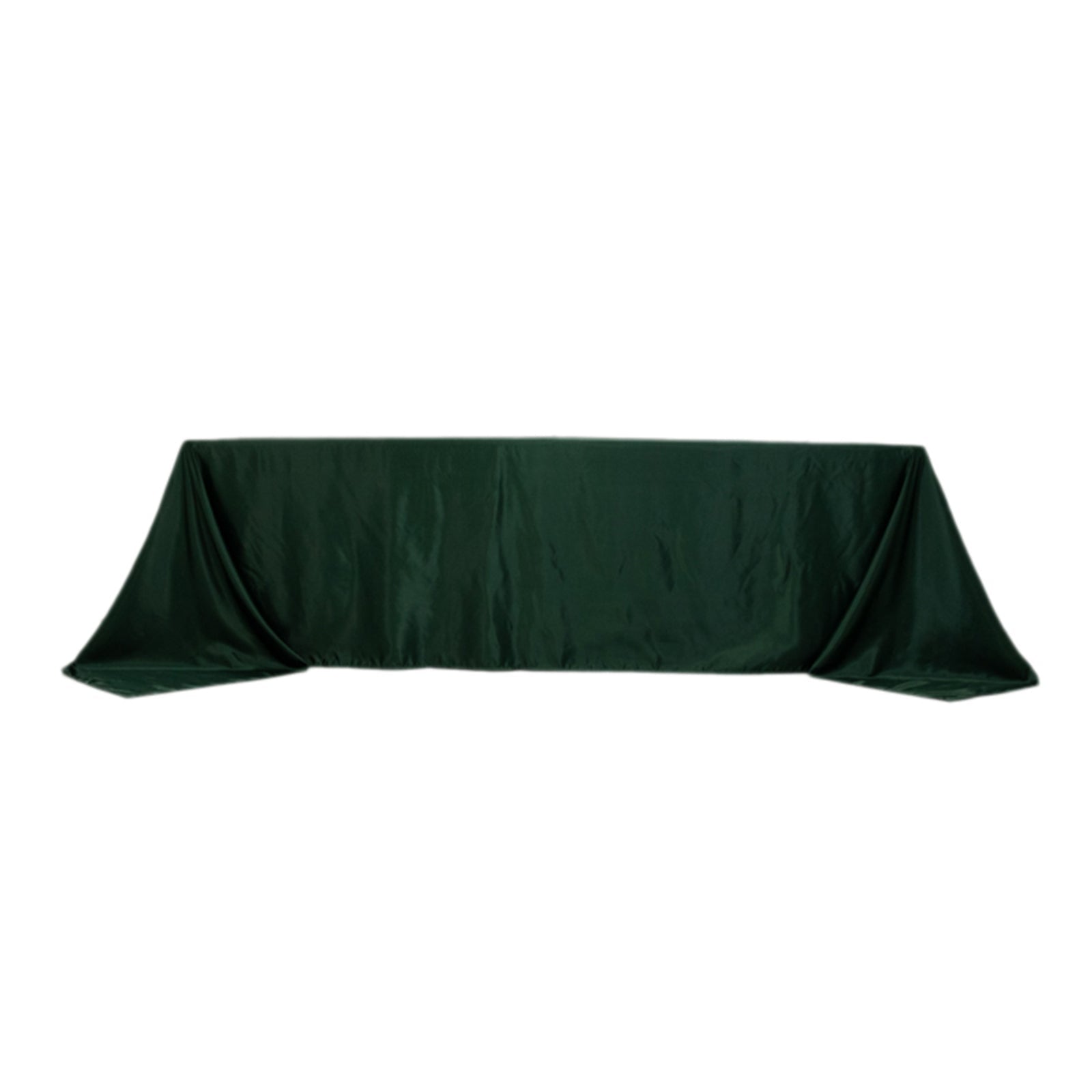 Hunter Emerald Green Lamour Satin Rectangle Tablecloth - Soft, Durable & Fade-Resistant!