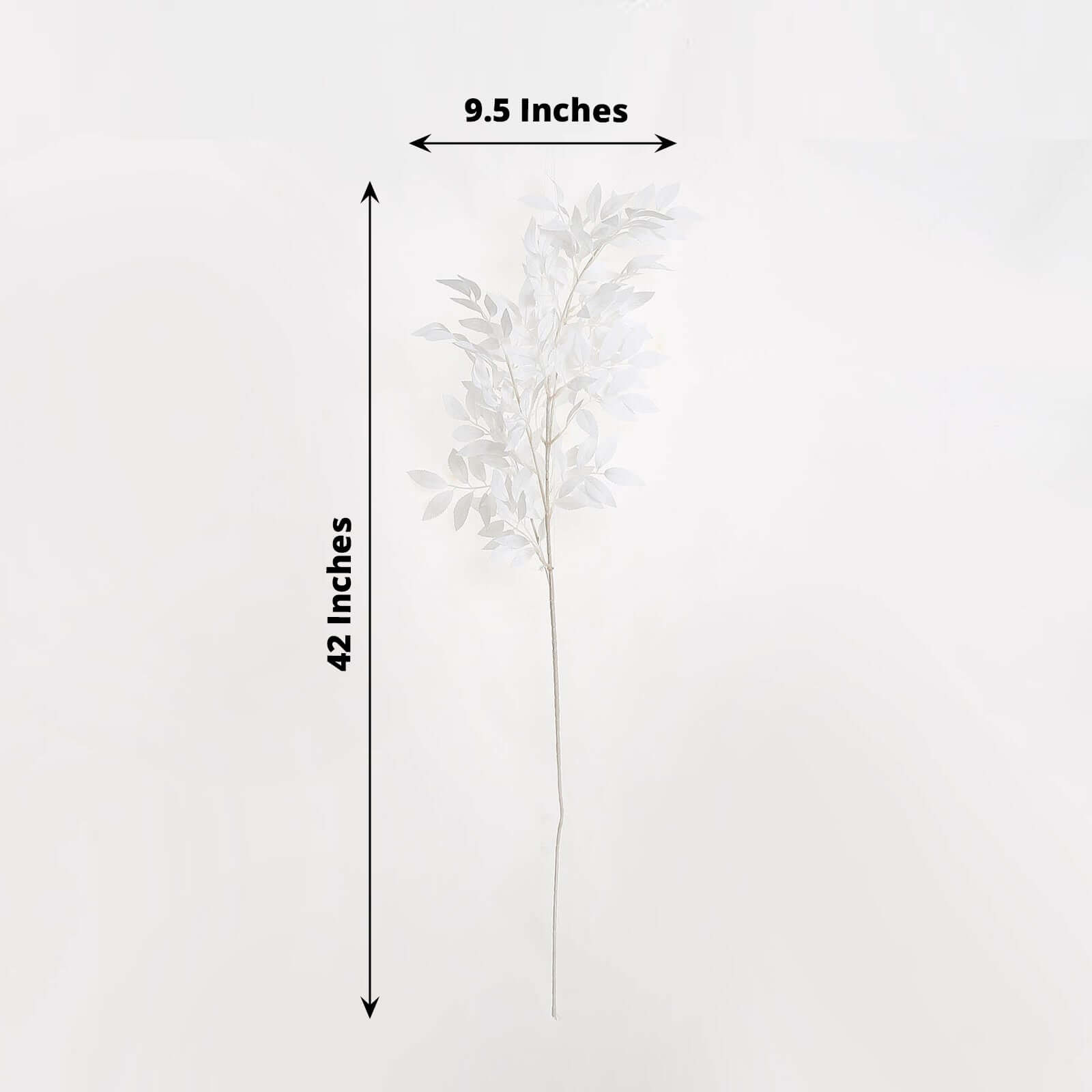 Get 2 White Artificial Silk Beech Leaf Branches - 42" Tall, Ideal Vase Fillers