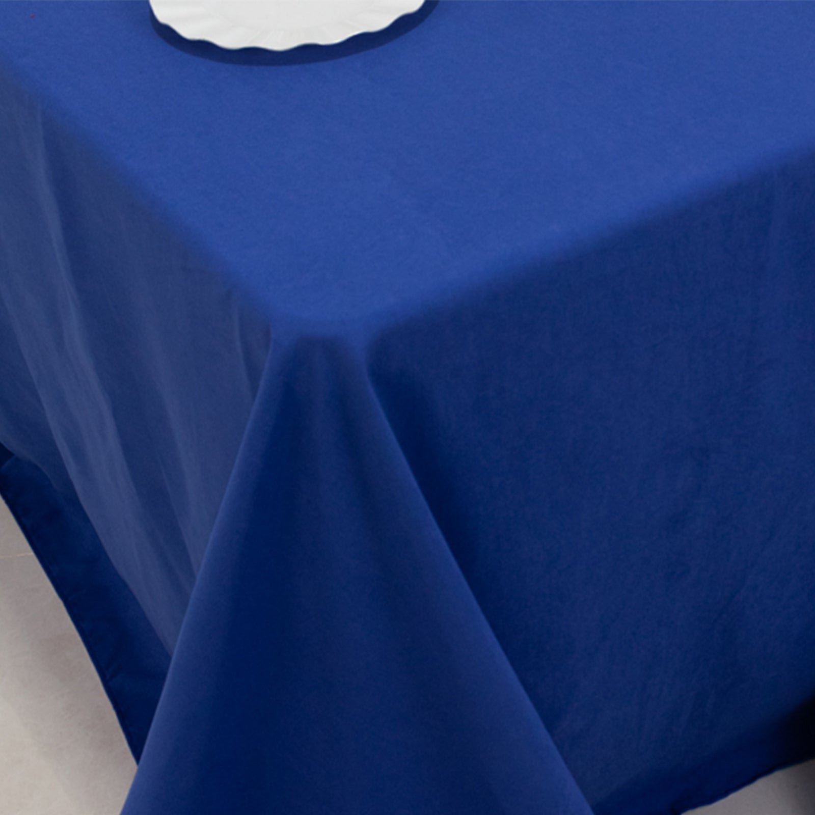 Hot! Royal Blue 90x132 Cotton Blend Seamless Wrinkle-Resistant Rectangle Tablecloth