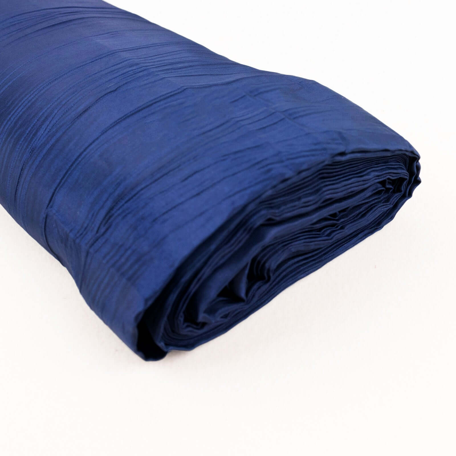 Hot Sale! Navy Blue Accordion Crinkle Taffeta Fabric Bolt, 54 Inches Wide by 10 Yards