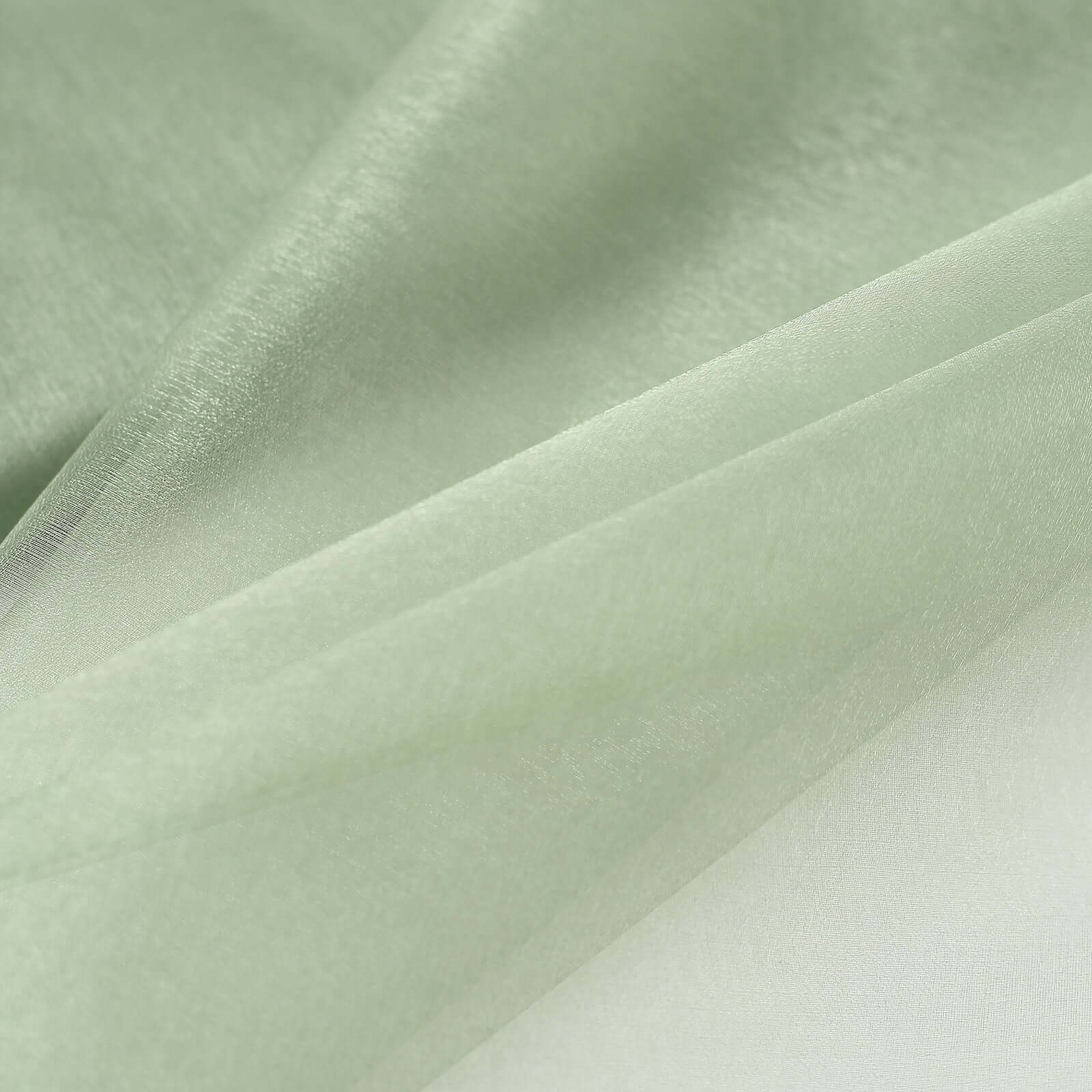 Sage Green Sheer Chiffon Fabric Bolt - 54" x 10 Yards, Ideal for DIY