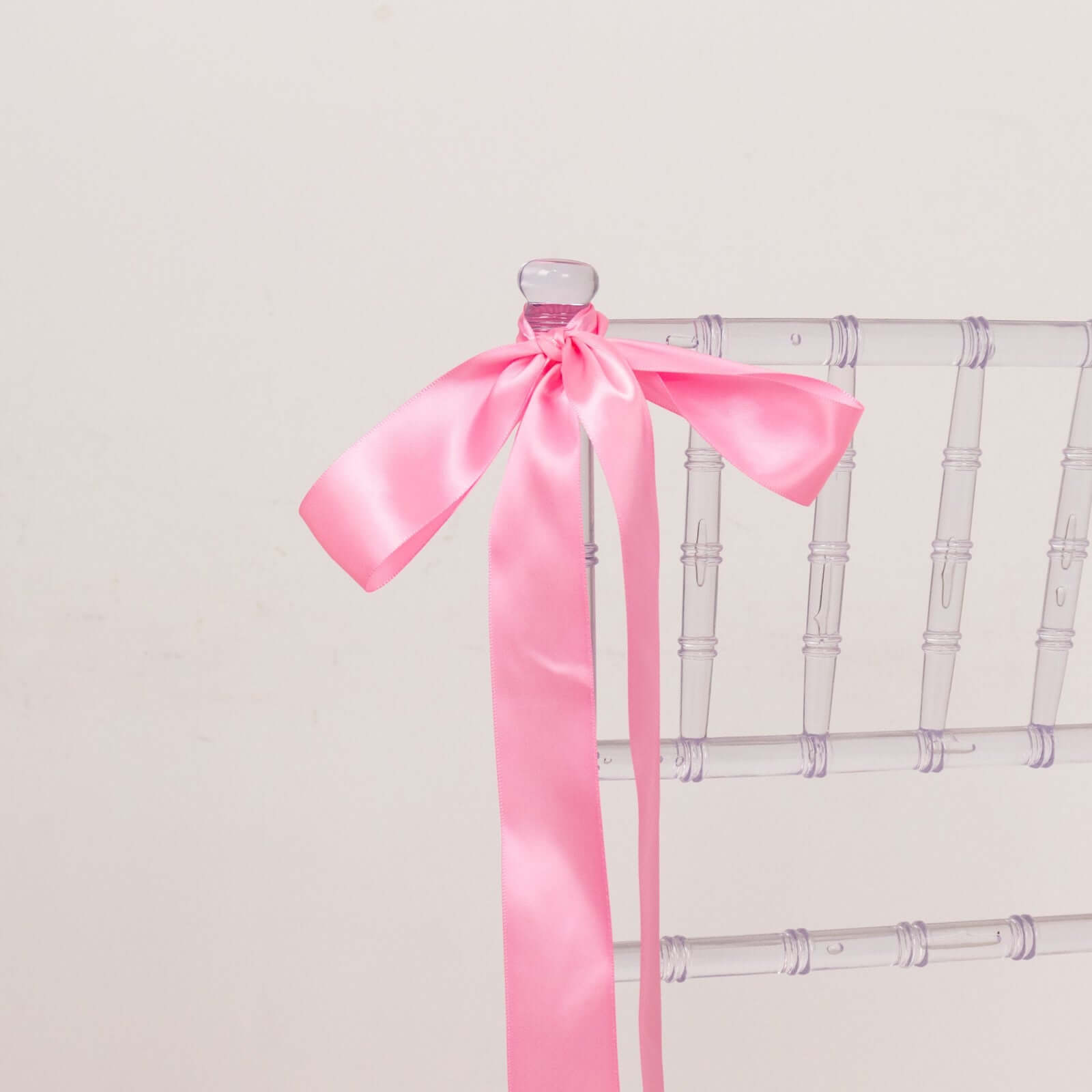 50-Yard 1.5-Inch Pink High-Quality Single-Face Decorative Satin Ribbon