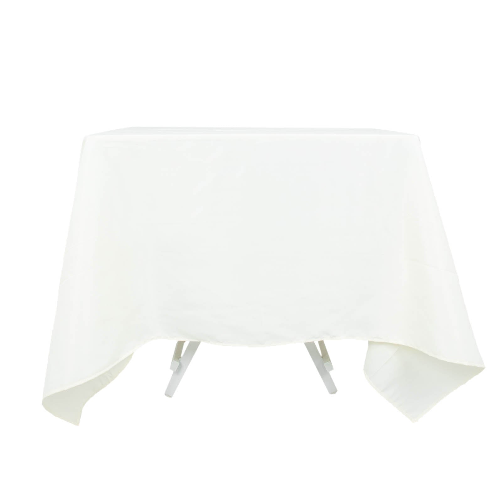 220GSM Wrinkle-Resistant Ivory Premium Polyester 70x70 Square Tablecloth