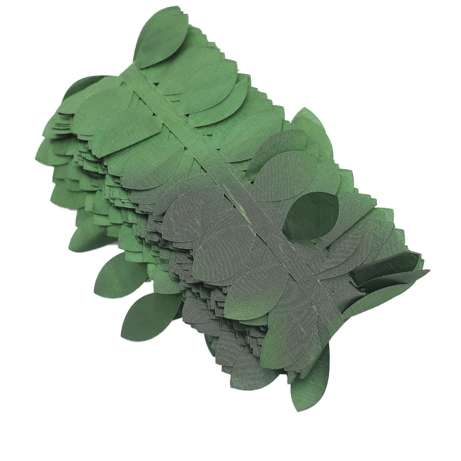 50ft Green Taffeta Ribbon Sash with 4 - Leaf Petal Design - Ideal Artificial Fabric Garland for Decor