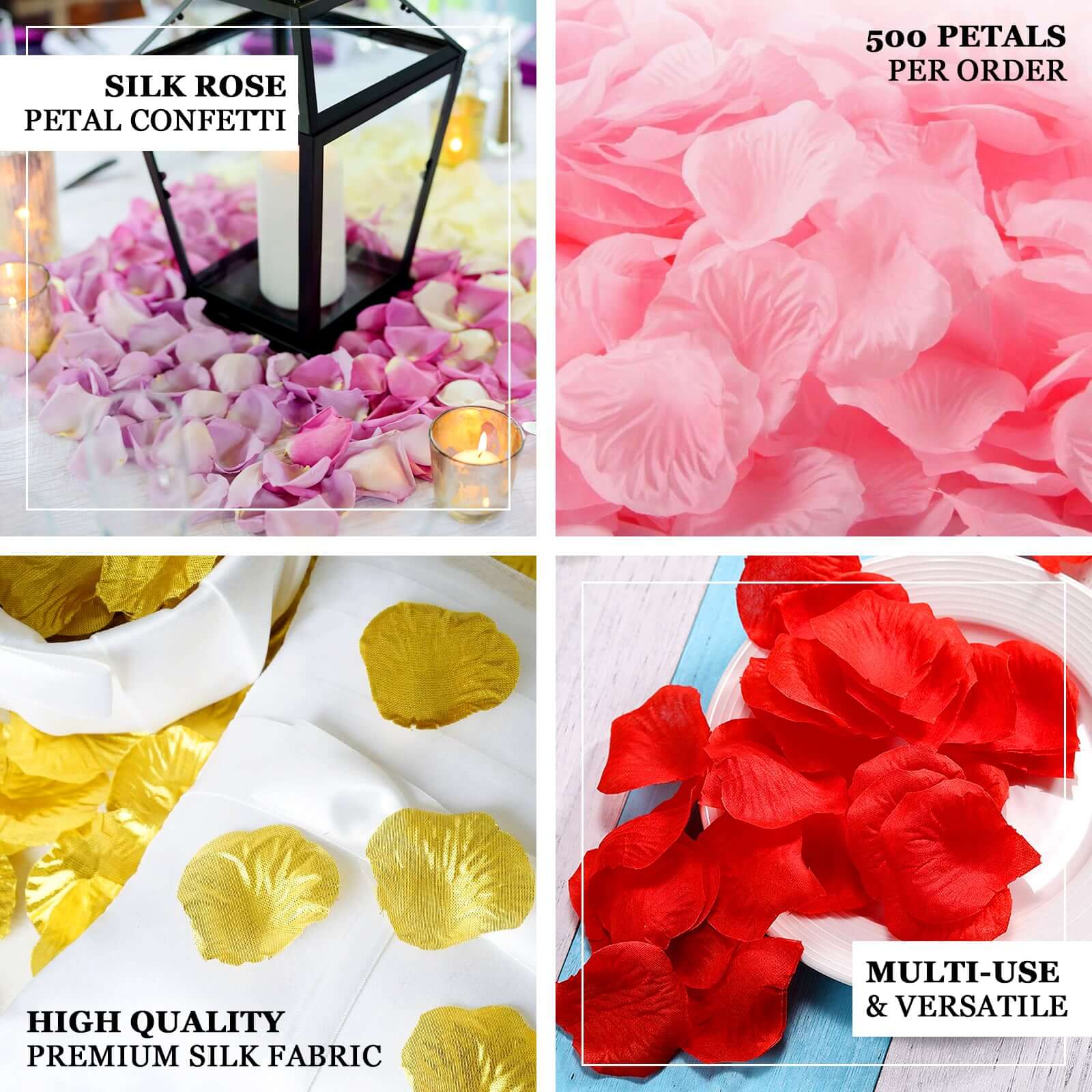 500-Piece Yellow Silk Rose Petal Confetti - Ideal for Table and Floor Decor