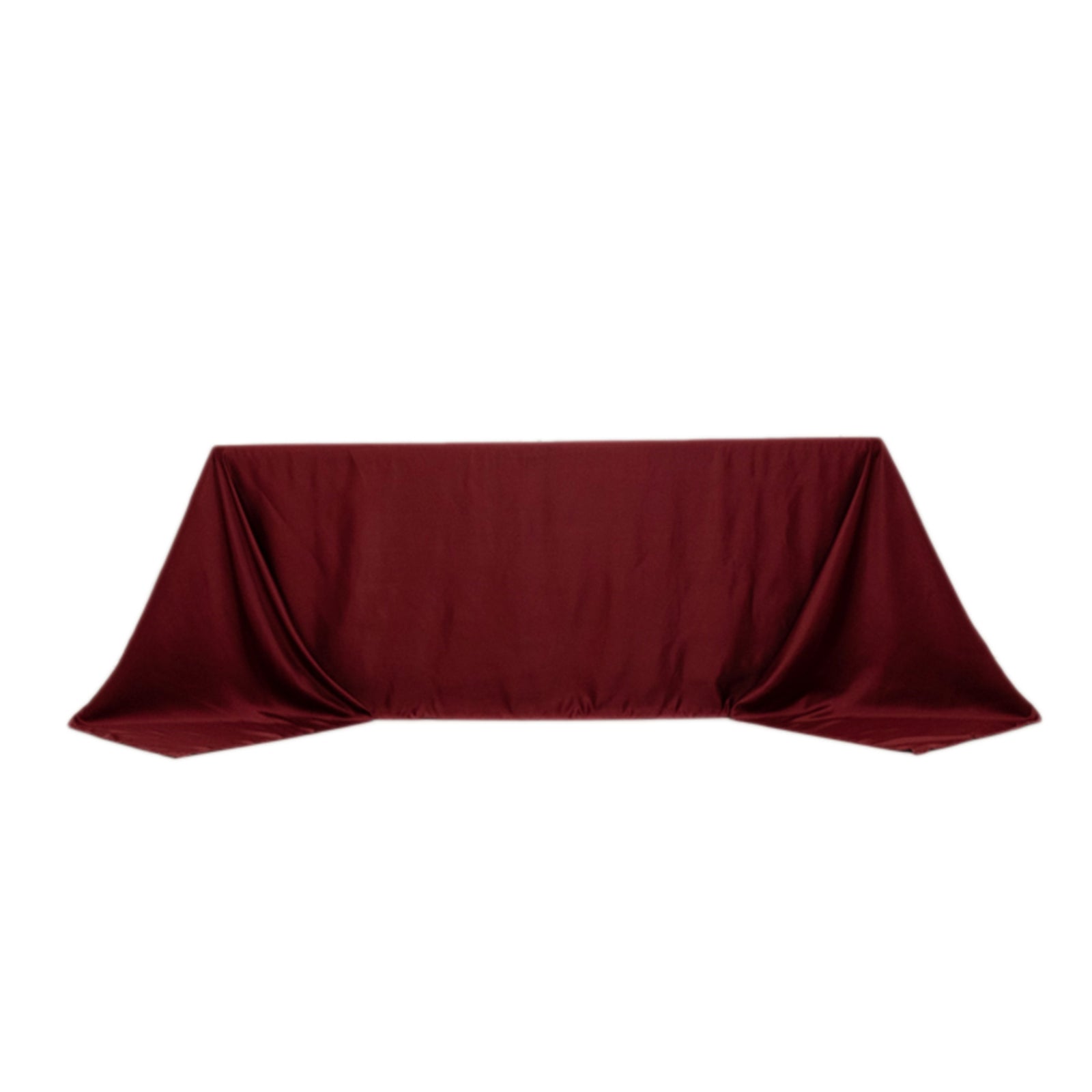 Exclusive Lamour Satin Rectangle Tablecloth in Burgundy - Soft, Silk-Like & Seamless, 90x132