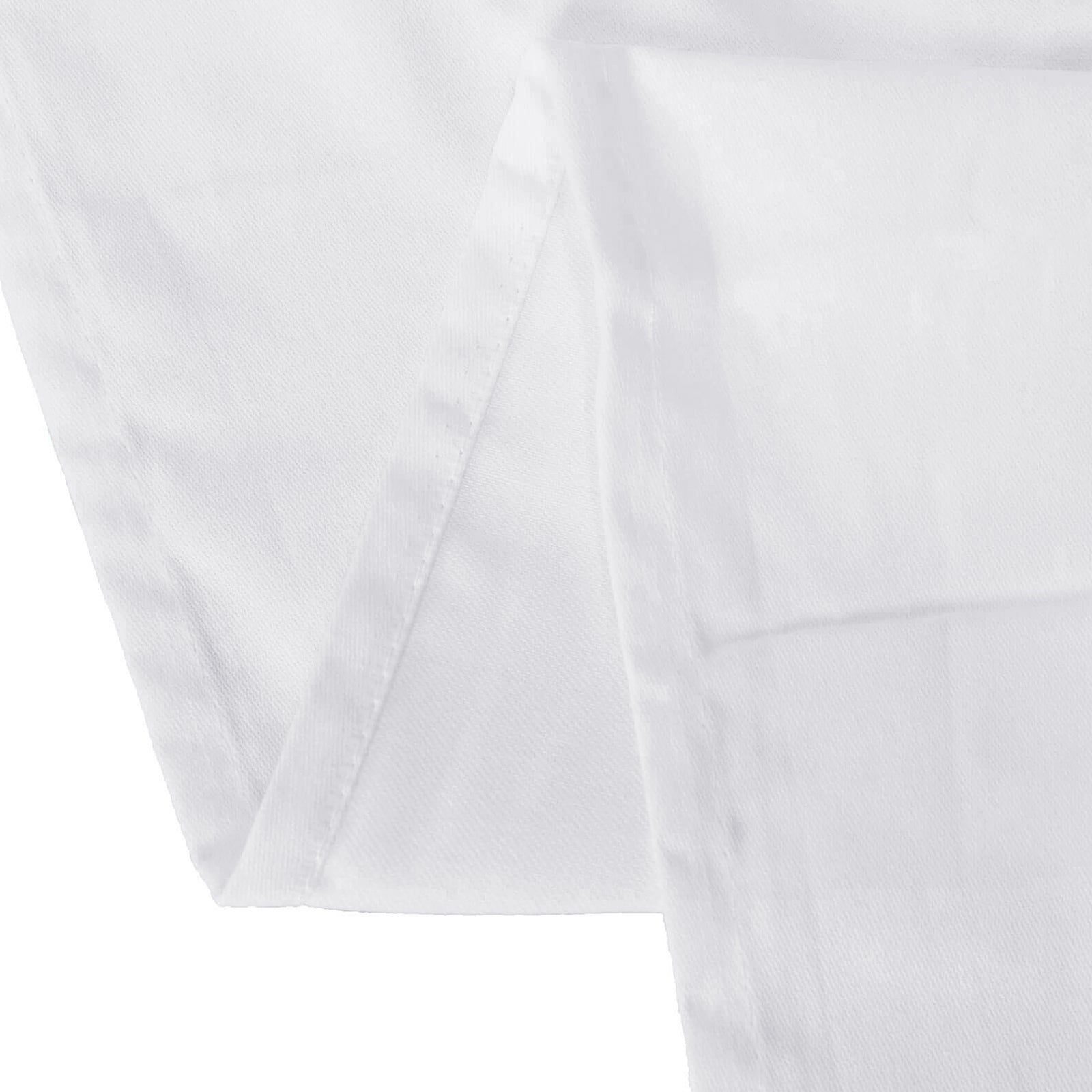 Wrinkle-Resistant White Cotton Blend Rectangle Tablecloth, 60x102