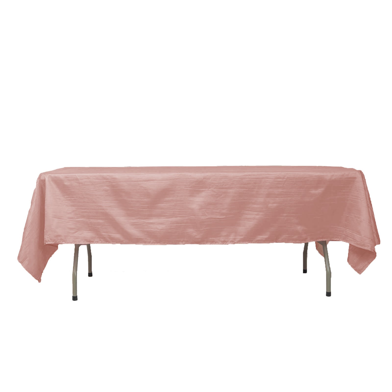 Hot Deal! Dusty Rose Crinkle Taffeta 60x102 Rectangle Tablecloth for Weddings & Parties