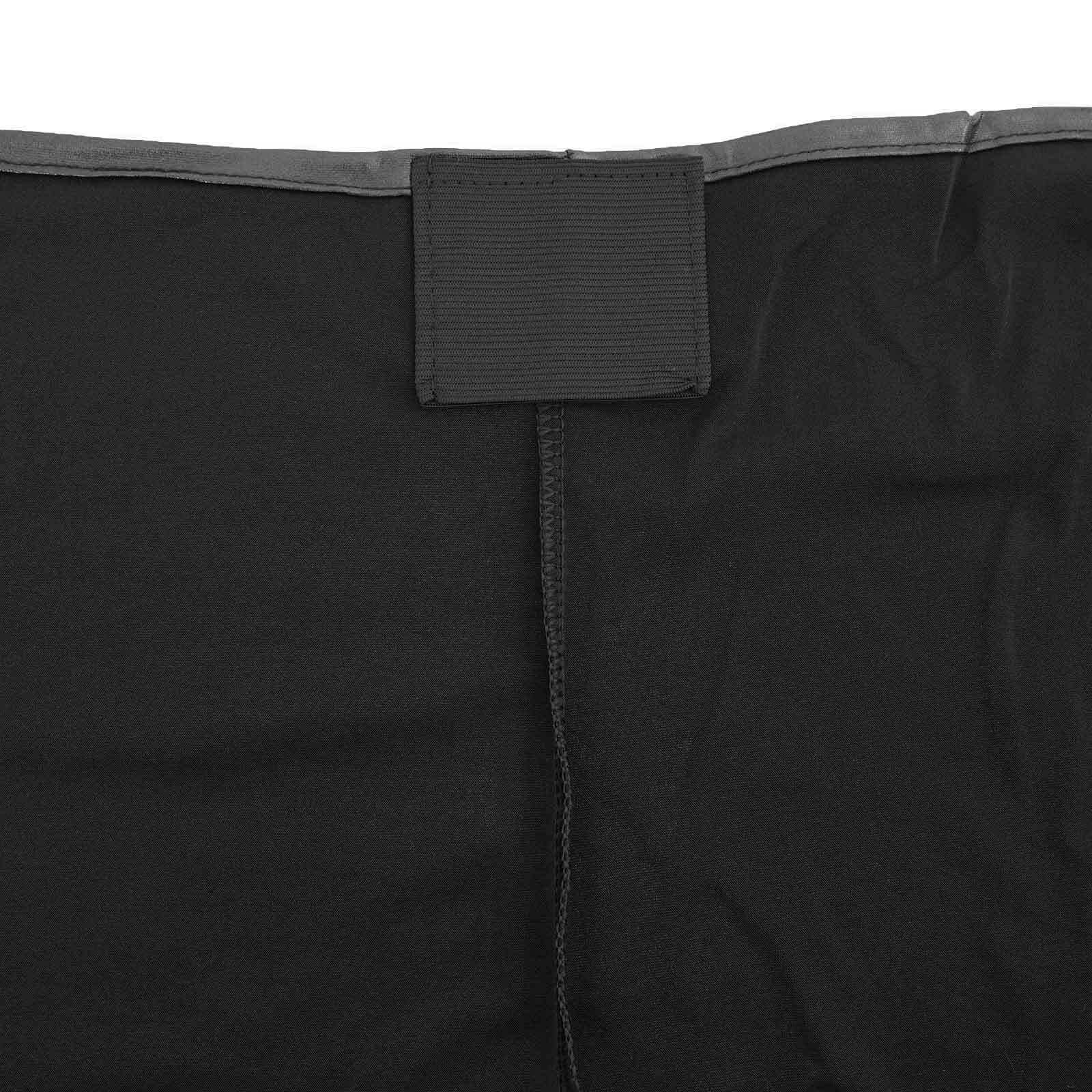 Metallic Black 4-Way Stretch Spandex Tablecloth for 6FT Rectangular Table