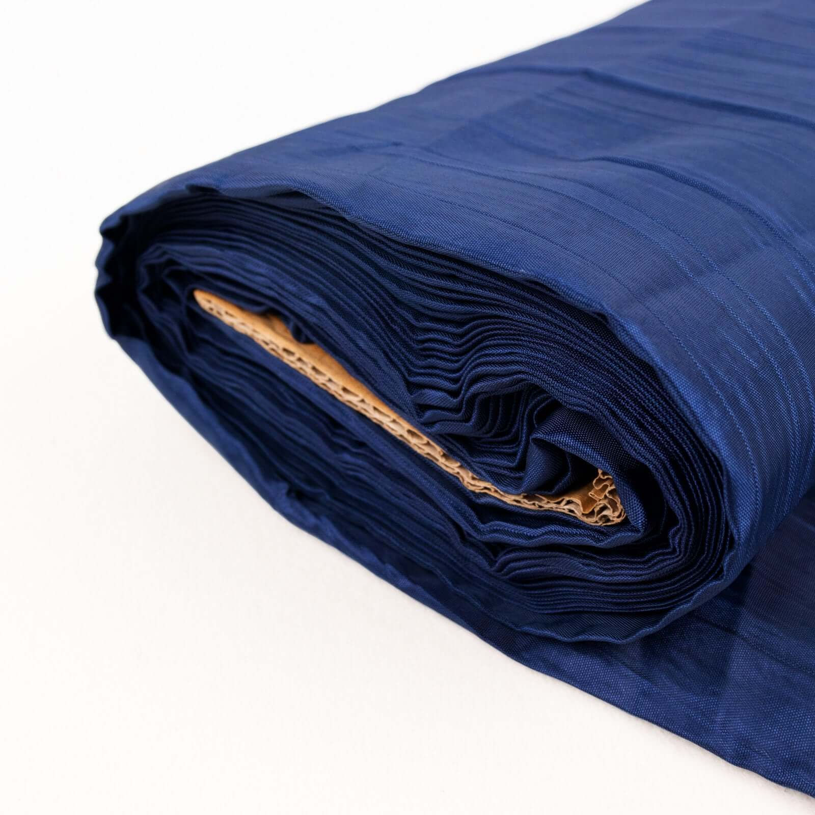 Hot Sale! Navy Blue Accordion Crinkle Taffeta Fabric Bolt, 54 Inches Wide by 10 Yards