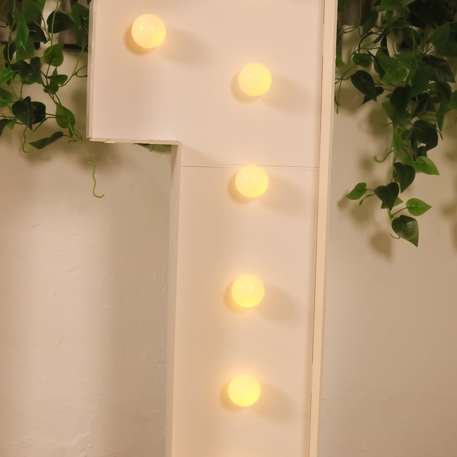 4ft White Giant LED Marquee Light Up Number 1 - Pre - Cut Foam Board with 10 Warm White Battery - Operated LEDs, Glue Gun & Sticks
