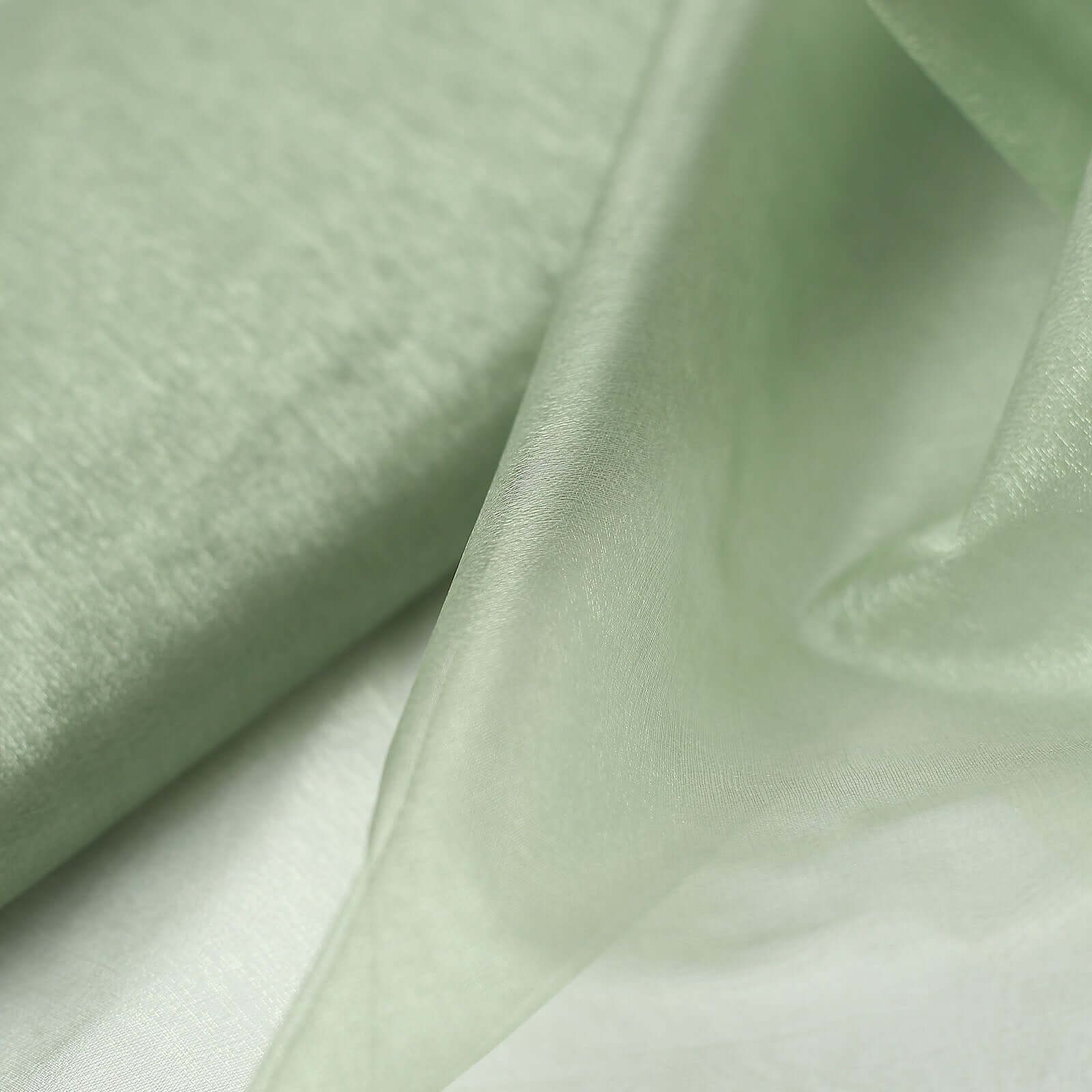 Sage Green Sheer Chiffon Fabric Bolt - 54" x 10 Yards, Ideal for DIY