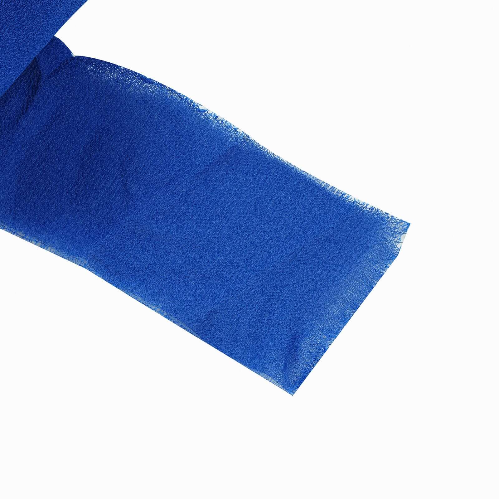 Hot Deal! 2-Pack Royal Blue Silk-Like Chiffon Linen Ribbon Rolls for Bouquets, Wedding Gifts
