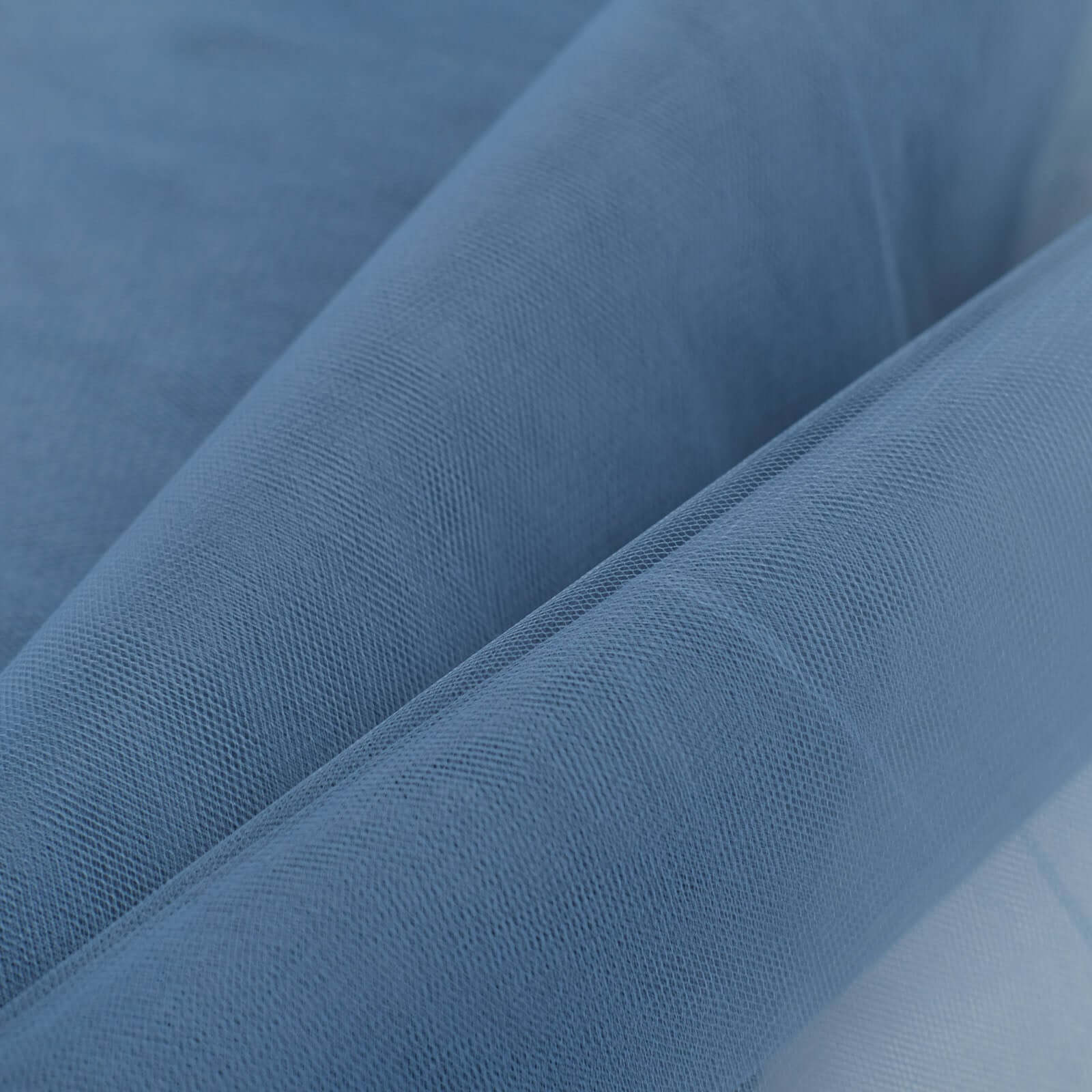 Dusty Blue Nylon Tulle Fabric Roll - 108 Inches Wide, 50 Yards Long for DIY Crafts