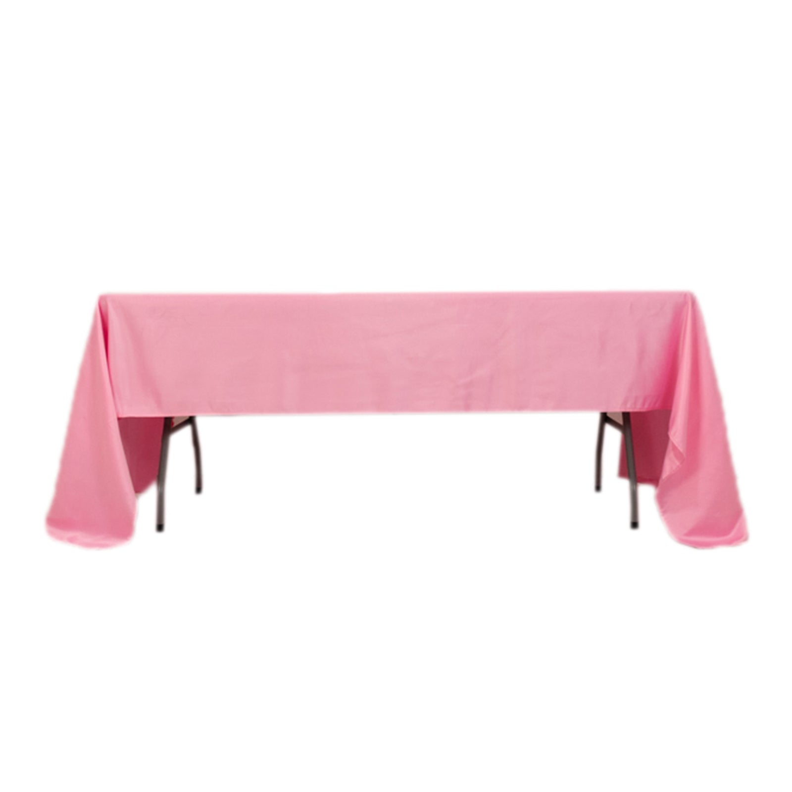 Pink Lamour Satin Rectangle Tablecloth - 60x126 Inches, Soft & Silk-Like, Ideal for Events