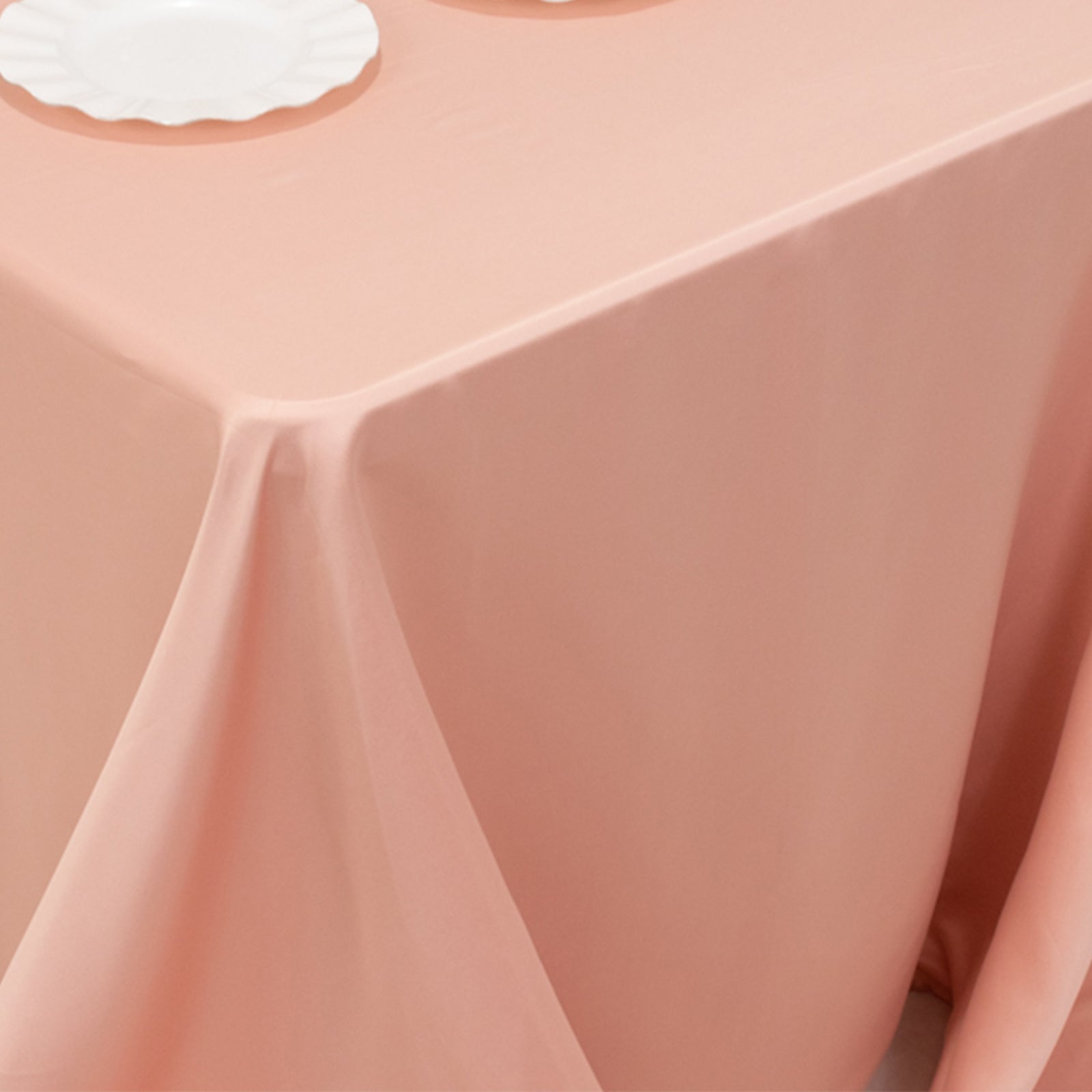 Lamour Satin Rectangle Tablecloth in Dusty Rose - Soft, Silk - Like & Durable