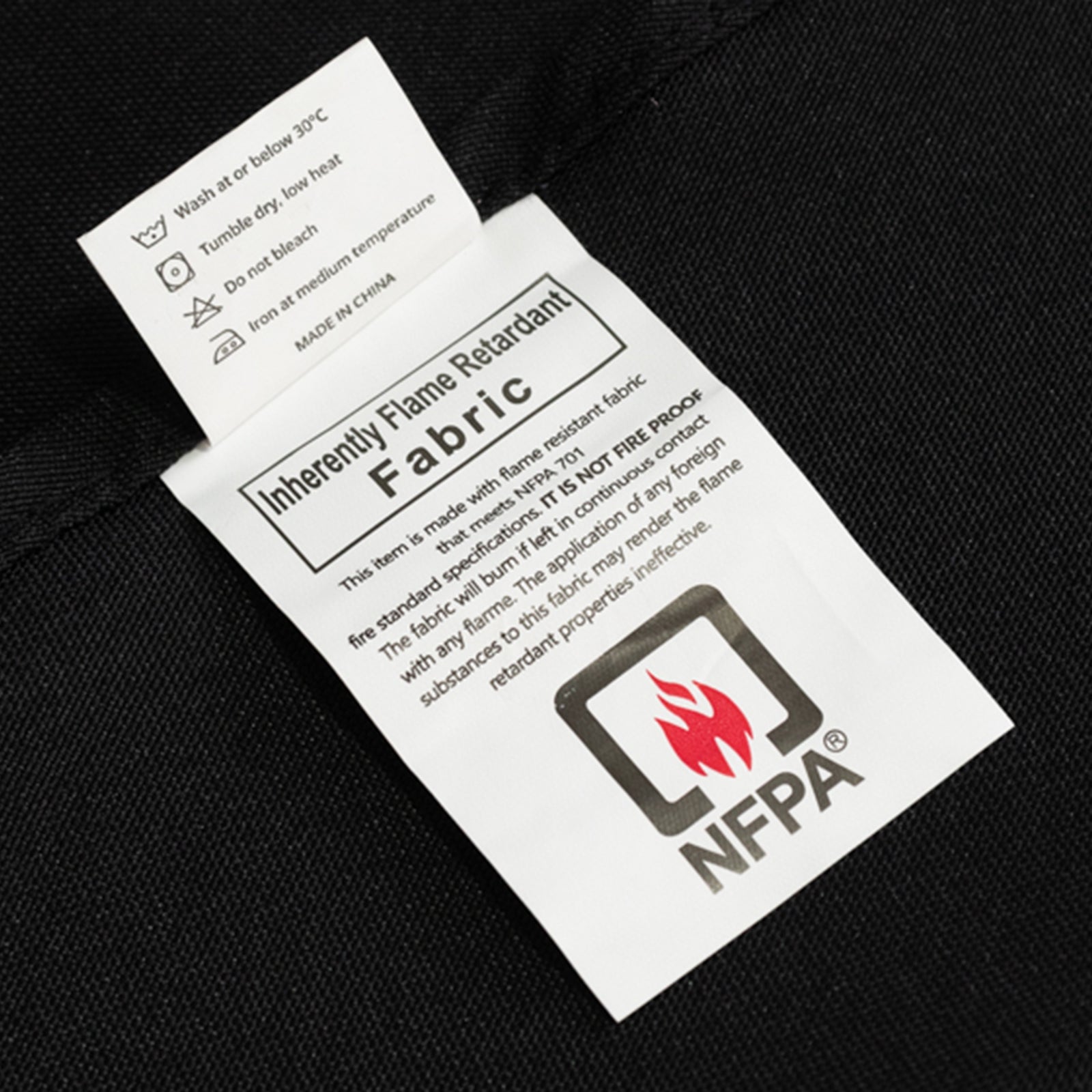 Black Fitted 8ft Rectangular Fire Retardant Premium Polyester Tablecloth - High-Performance Cover