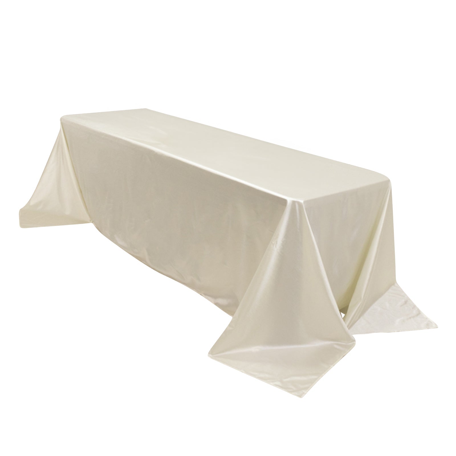 Hot Deal! Premium Shimmering Pearl White Scuba Tablecloth - Wrinkle & Stain Free