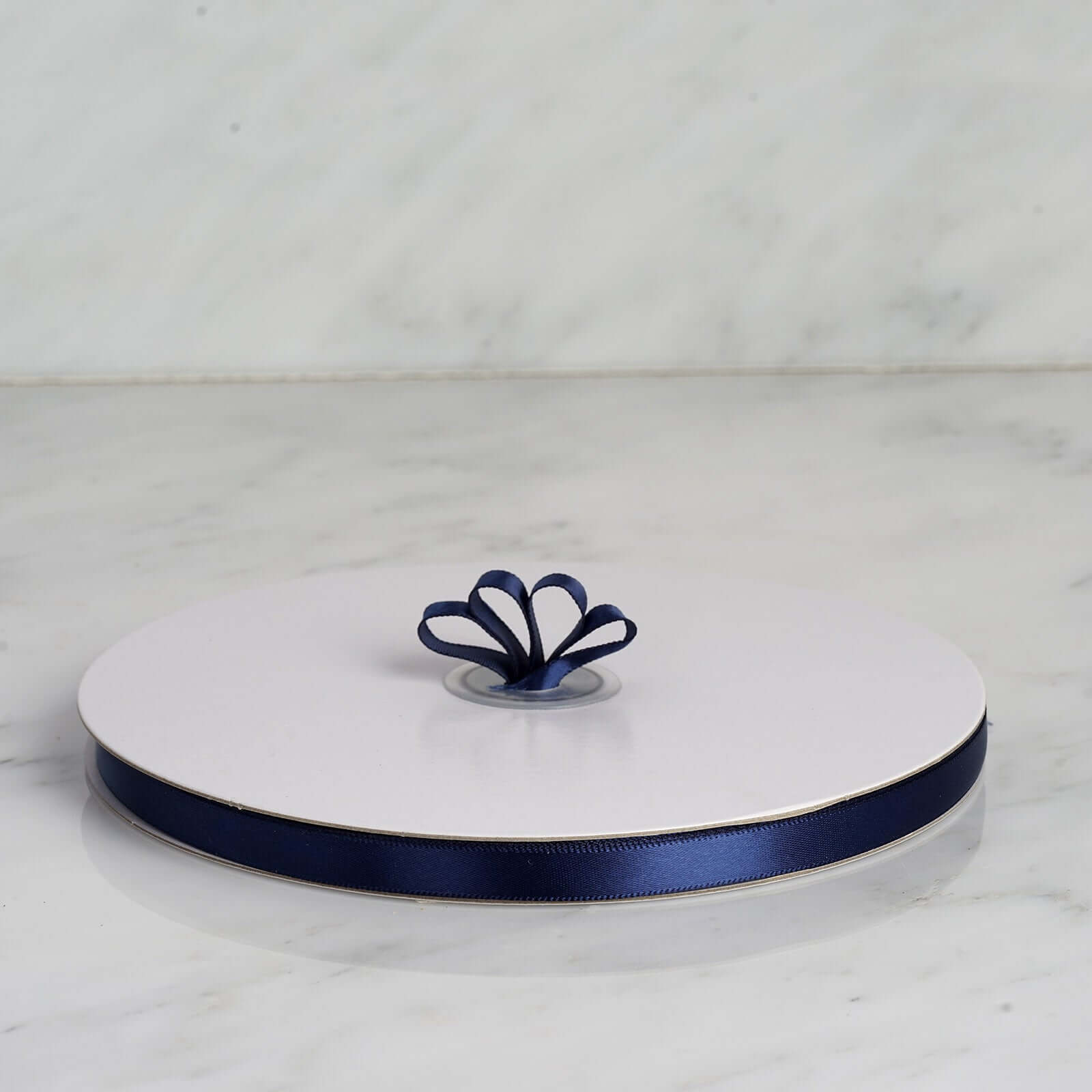 Great Deal! 100 Yards Navy Blue 3/8-Inch Single-Face Decorative Satin Ribbon Roll