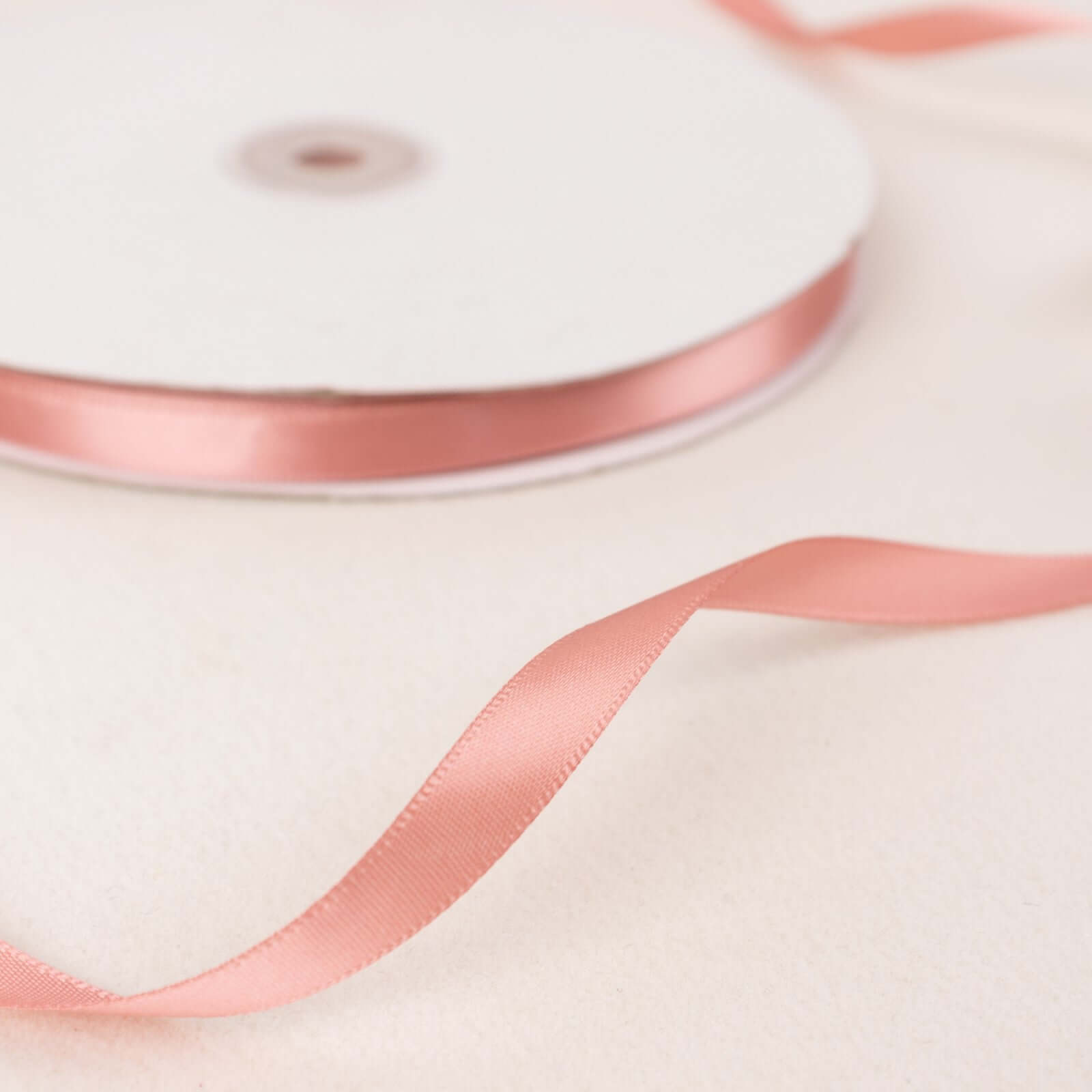 100 Yards 3/8-Inch Dusty Rose Single-Sided Decorative Satin Ribbon for Gifts and Events
