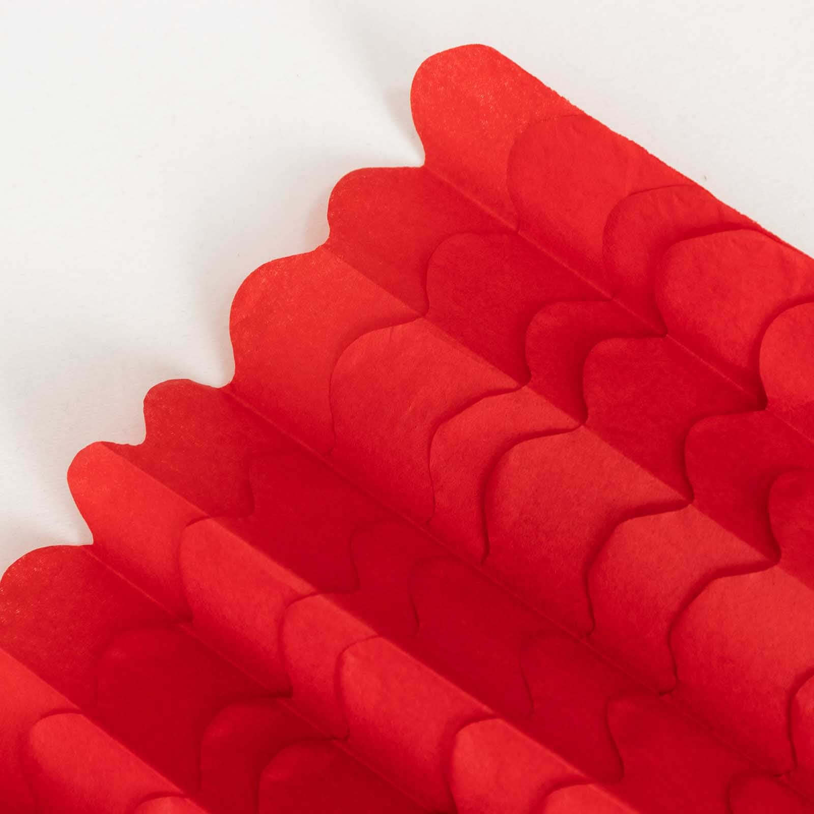 6-Pack 10-Inch Red Tissue Paper Pom Pom Flower Balls for Party Decor