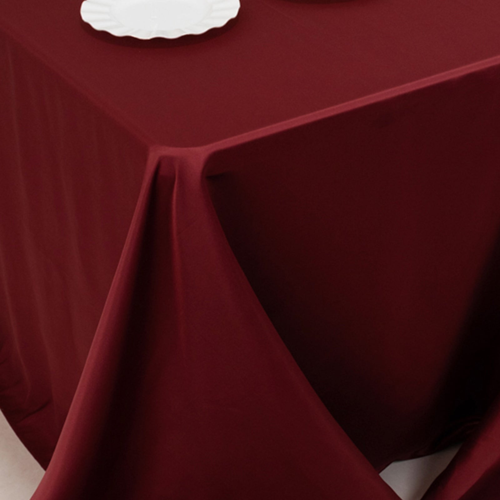Exclusive Lamour Satin Rectangle Tablecloth in Burgundy - Soft, Silk-Like & Seamless, 90x132