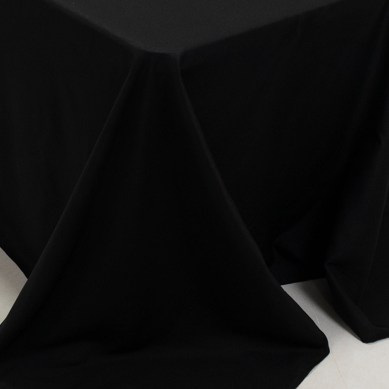 Black High-Performance Seamless Fire-Retardant Premium Polyester 90x156 Rectangular Tablecloth