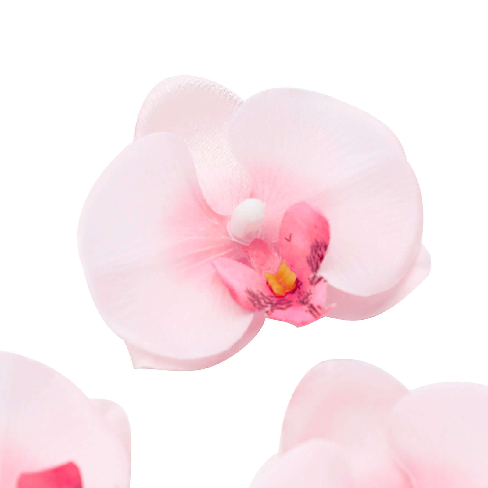 Hot Sale! 20 Pink Silk Artificial Orchid Flower Heads for DIY Floral Decorations