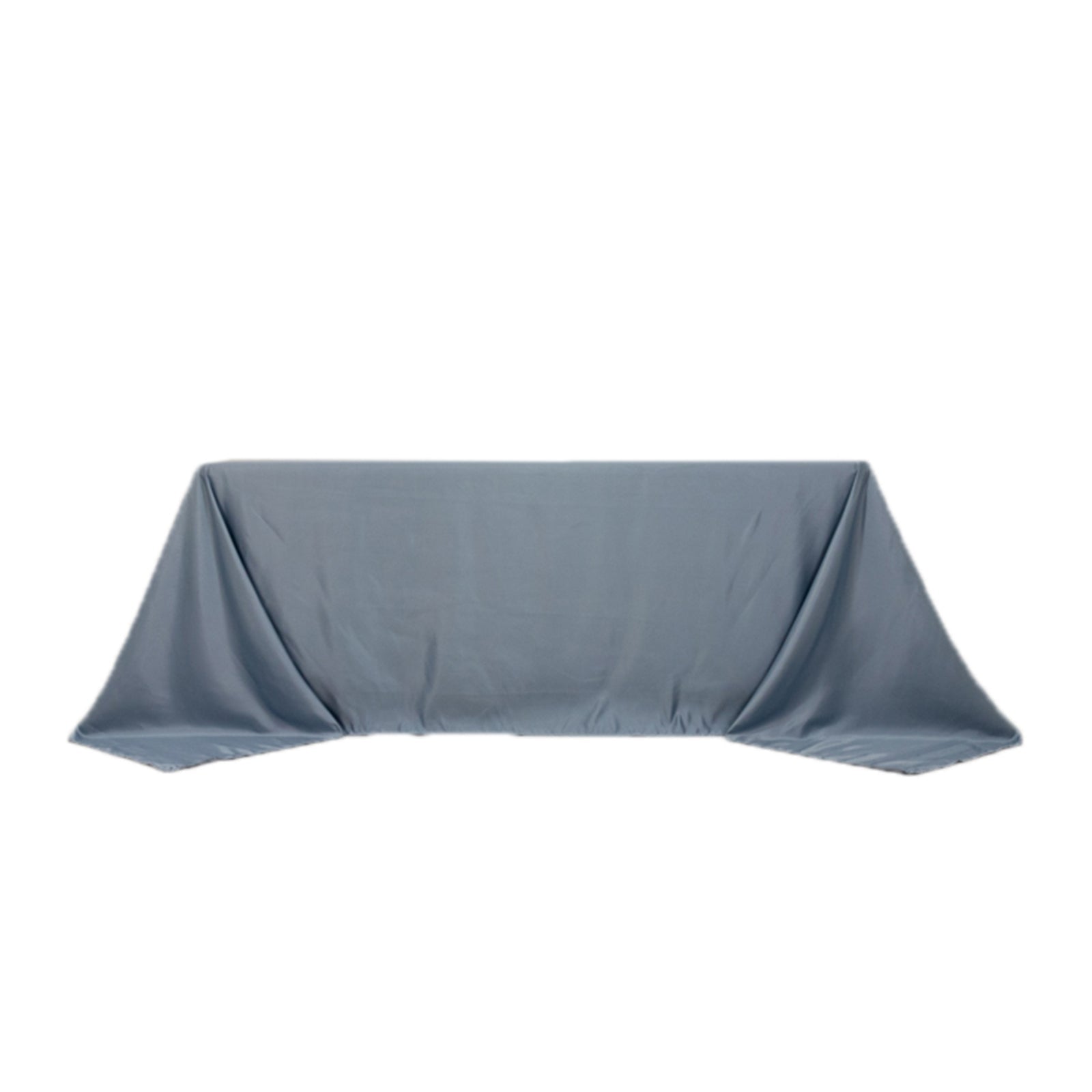 Soft and Silk-Like Dusty Blue Lamour Satin Rectangle Tablecloth 90x132