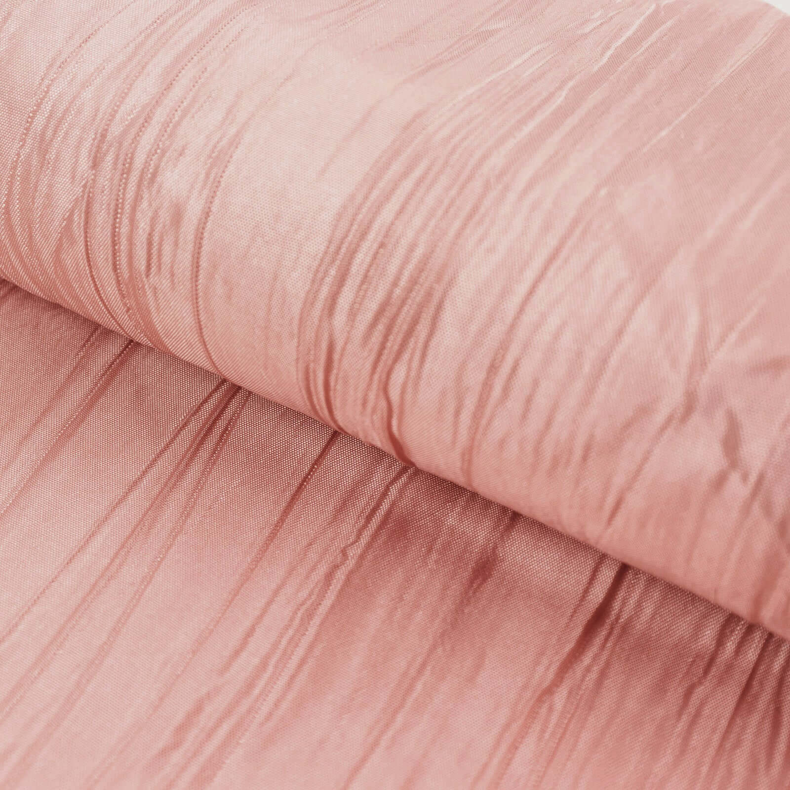 10 Yards of 54-Inch Wide Dusty Rose Accordion Crinkle Taffeta Fabric Bolt