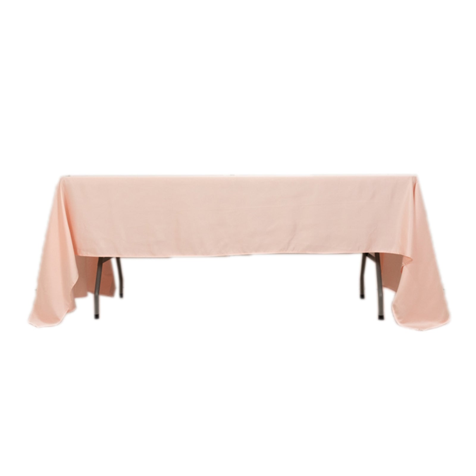 Blush Lamour Satin Rectangle Tablecloth - Soft & Durable, Ideal for Events