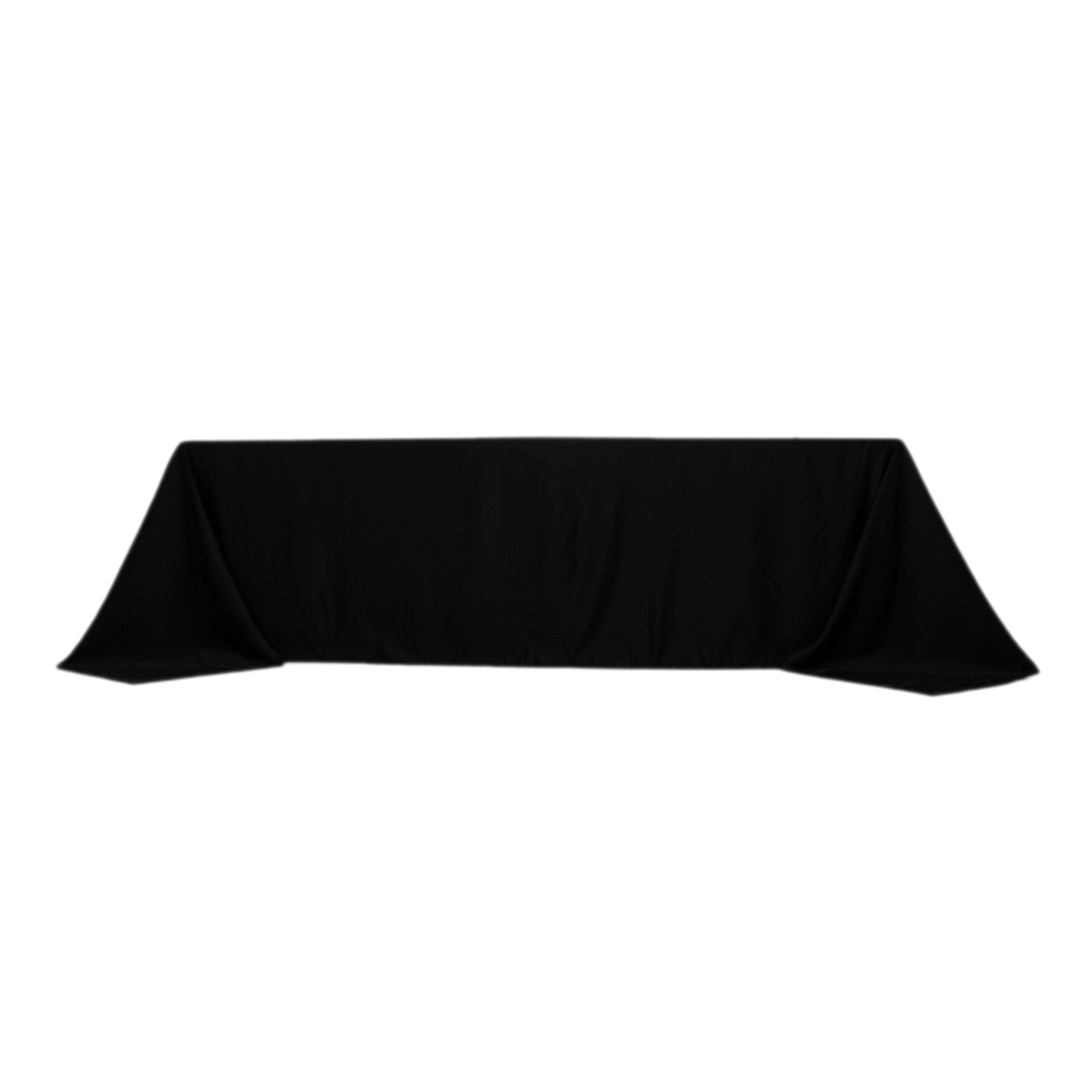 Black Lamour Satin Rectangle Tablecloth 90x156 - Luxurious & Soft for Stylish Events