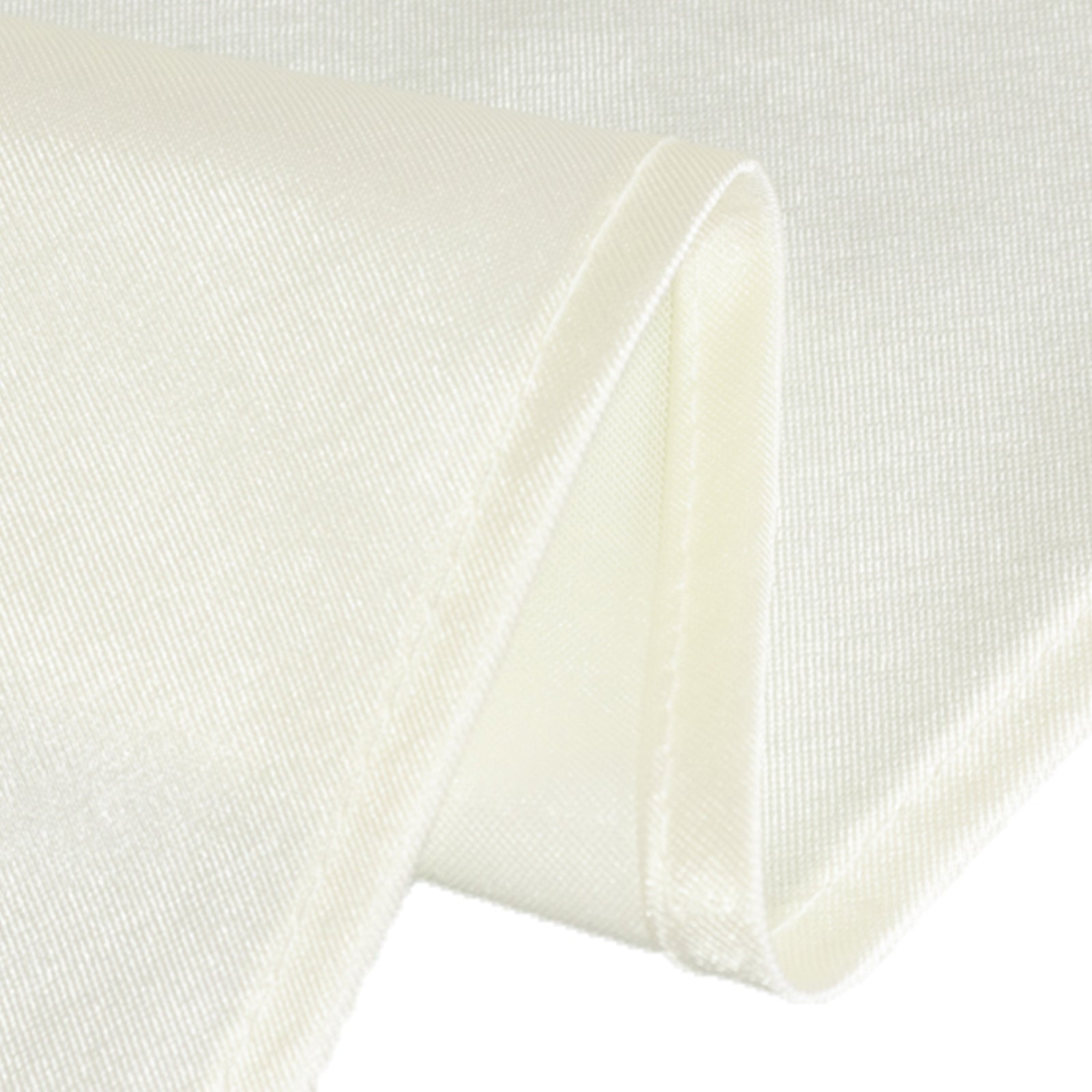 Hot Deal! Premium 108' Round Scuba Tablecloth in Shimmering Pearl White - Wrinkle & Stain Resistant