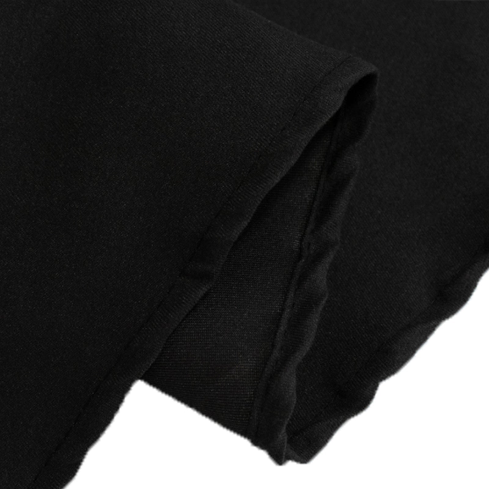 Wrinkle-Resistant Black Cotton Blend 108-Inch Round Tablecloth for Various Occasions