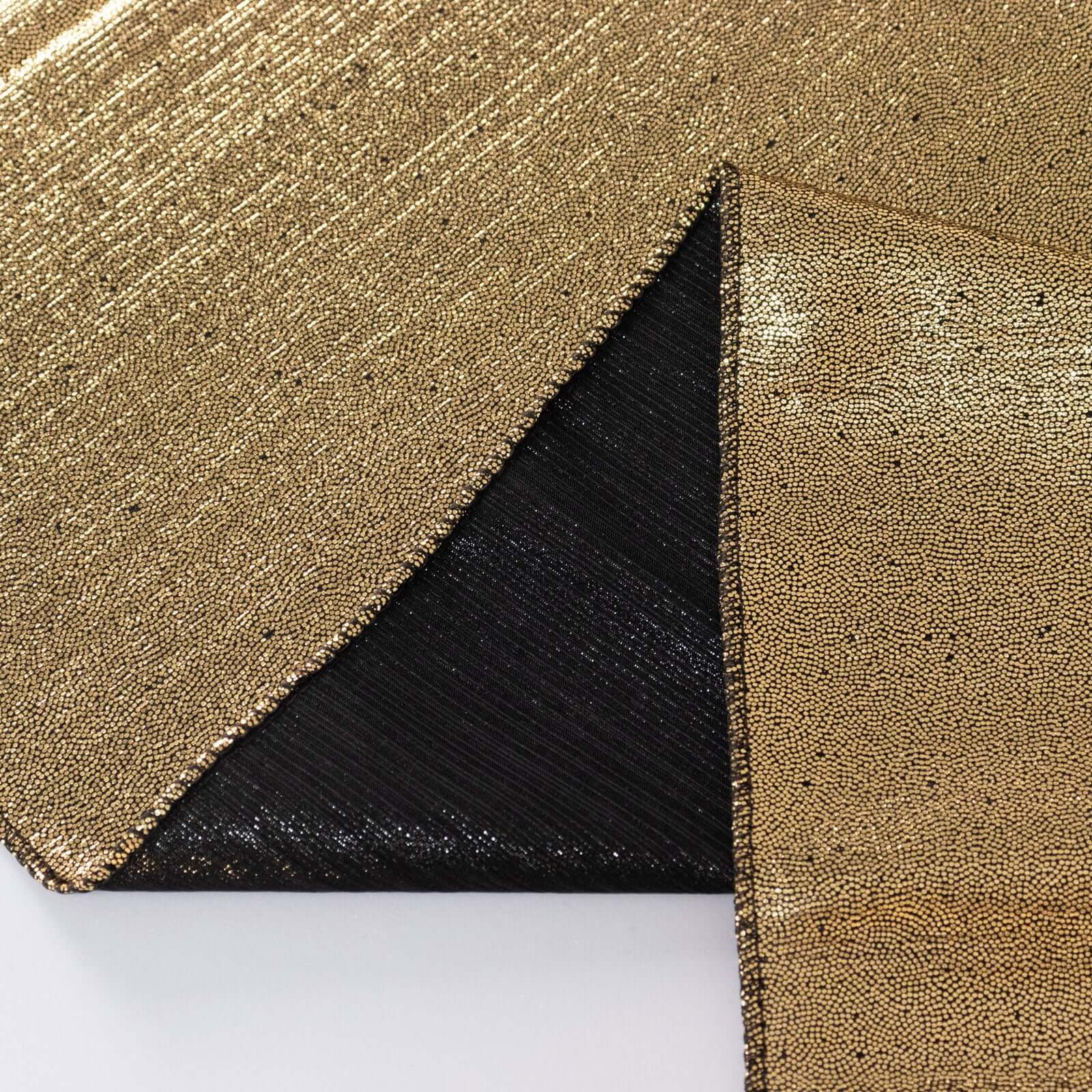Sparkling Antique Gold Sequin Dots Polyester Rectangle Tablecloth - Wrinkle-Free & Reusable, Ideal for Events