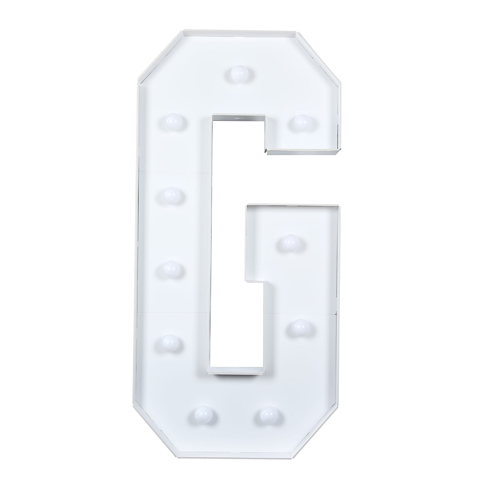 Hot Sale! 4ft White Giant LED Marquee Letter G with 10 Warm White Battery-Operated LEDs, Glue Gun & Sticks