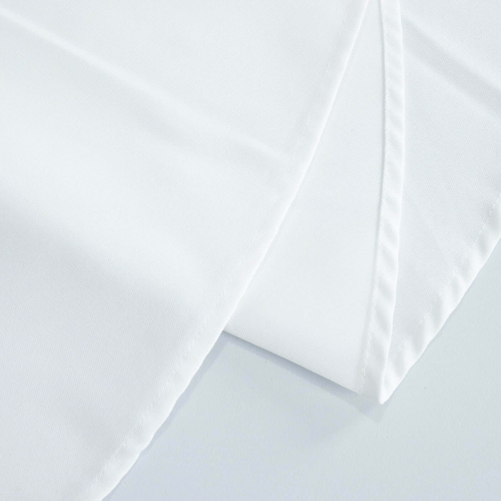 220GSM Wrinkle-Resistant White Premium Polyester 70x70 Square Tablecloth for Stylish Events