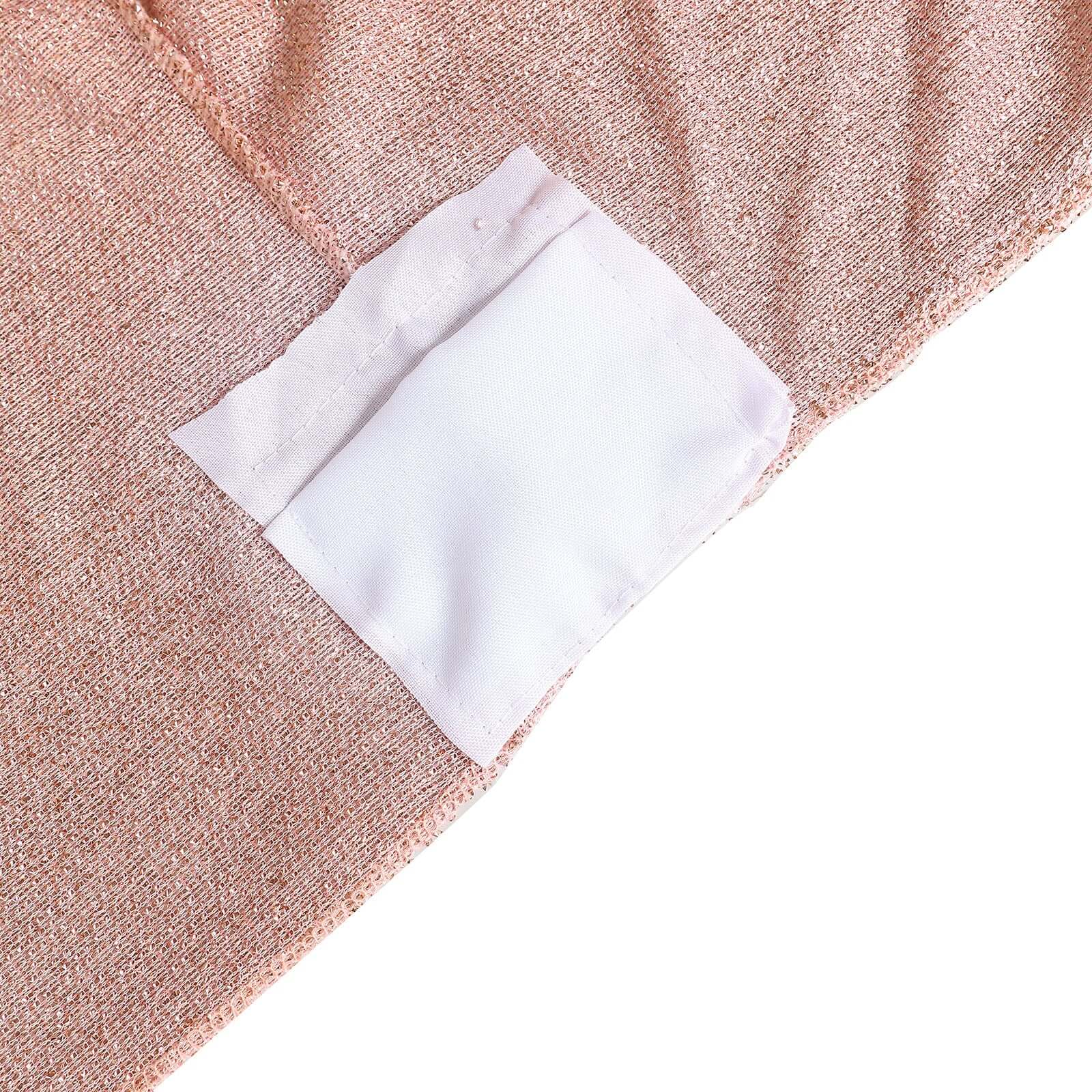 Hot! Rose Gold Glittered Stretch Spandex Tablecloth for Events
