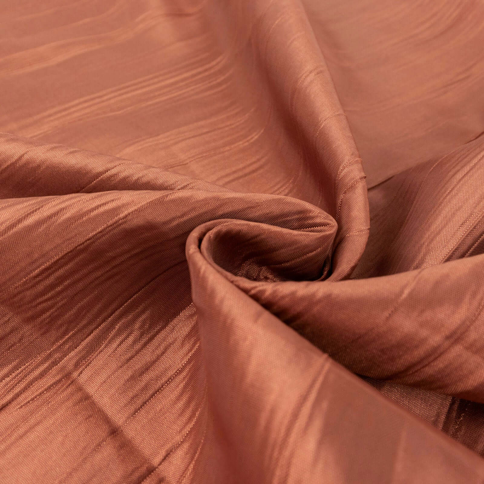 10 Yards of 54-Inch Wide Terracotta (Rust) High-Quality Accordion Crinkle Taffeta Fabric Bolt