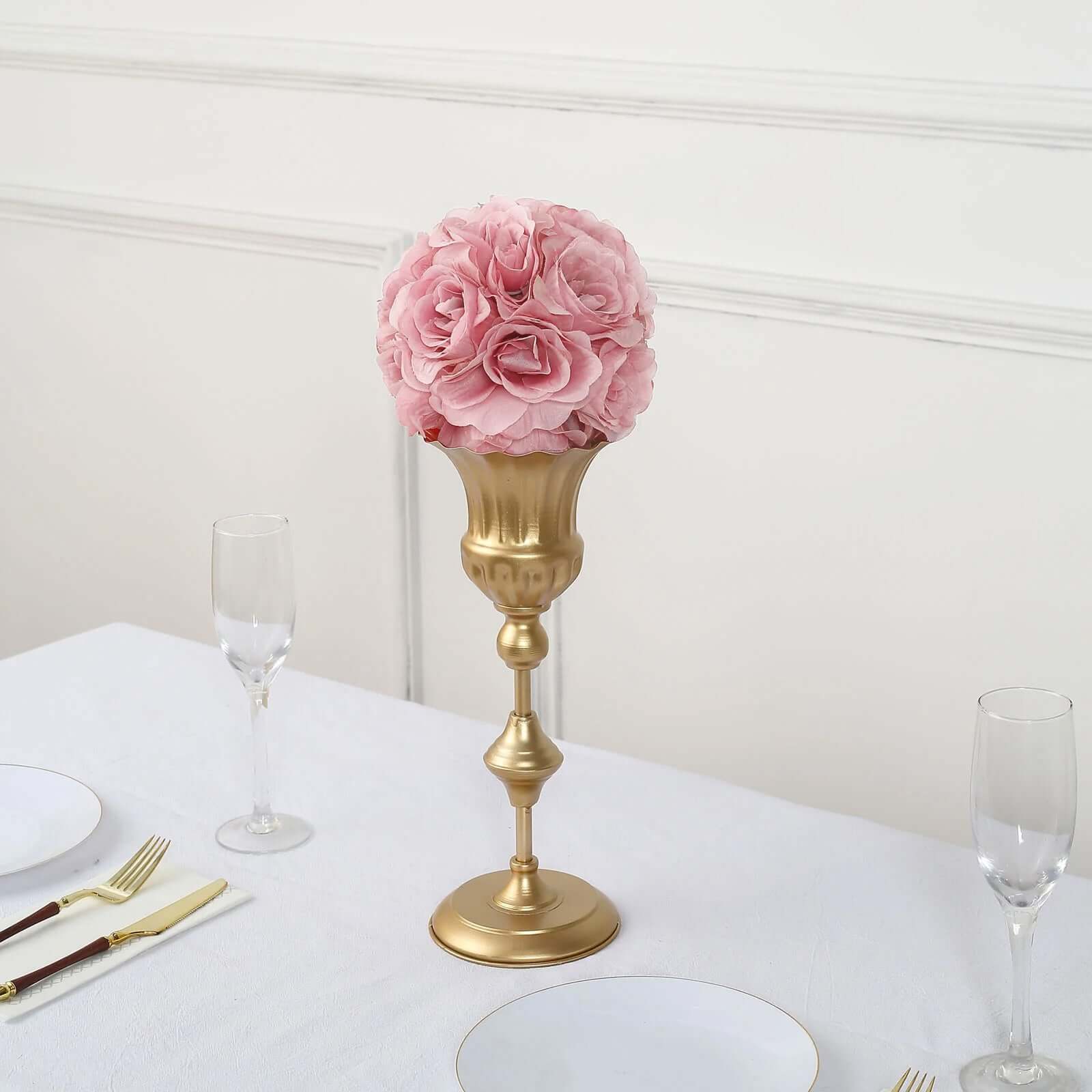 2-Pack of 7-Inch Mauve Artificial Silk Rose Kissing Balls - Ideal for Decorations