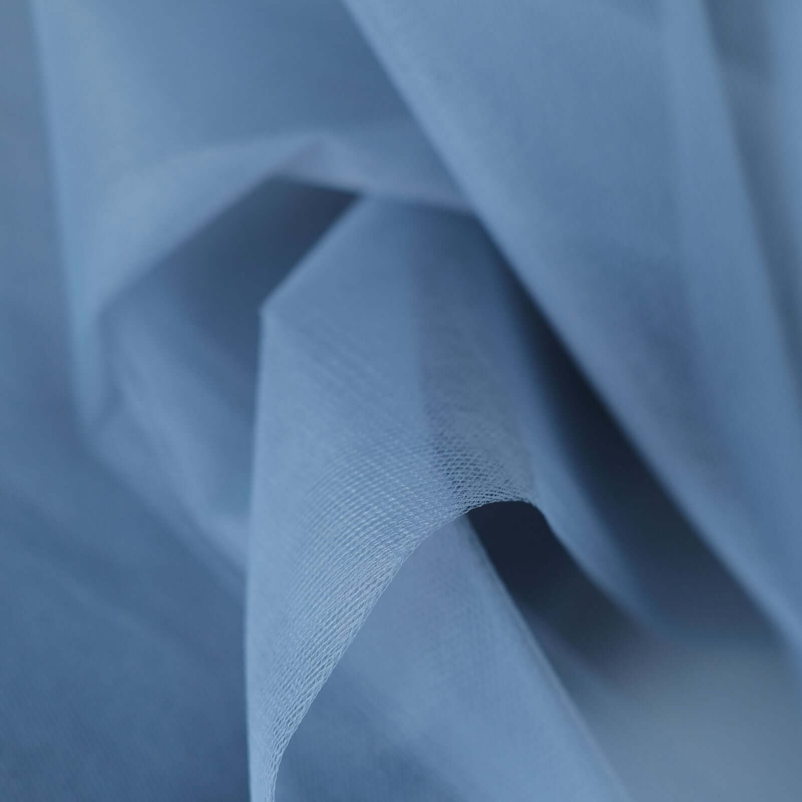 Dusty Blue Nylon Tulle Fabric Roll - 108 Inches Wide, 50 Yards Long for DIY Crafts