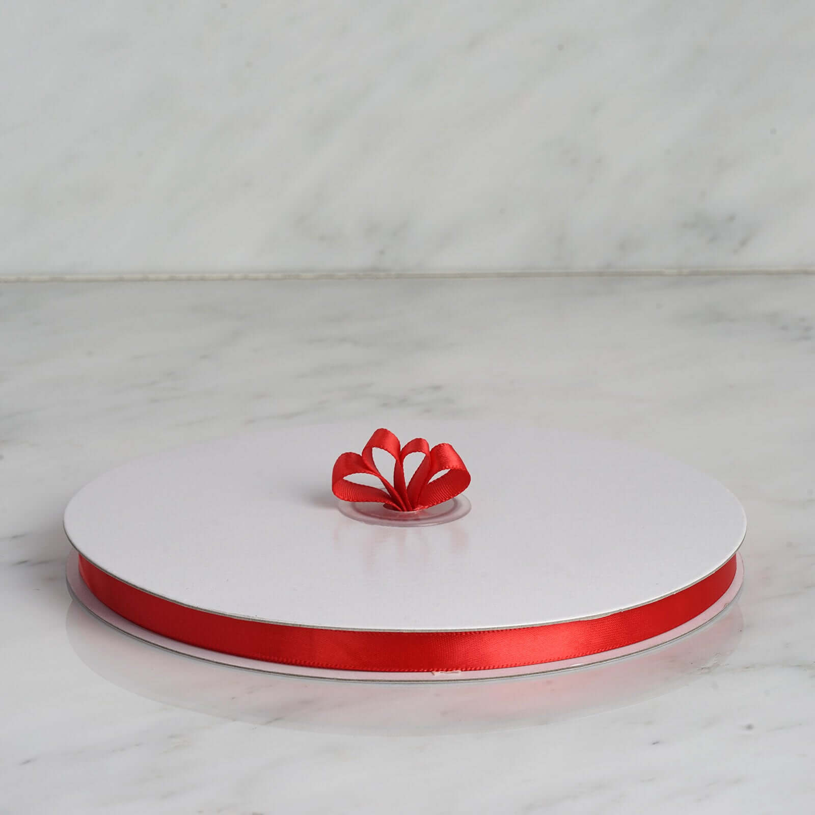 100-Yard 3/8-Inch Red Single-Sided Decorative Satin Ribbon Roll