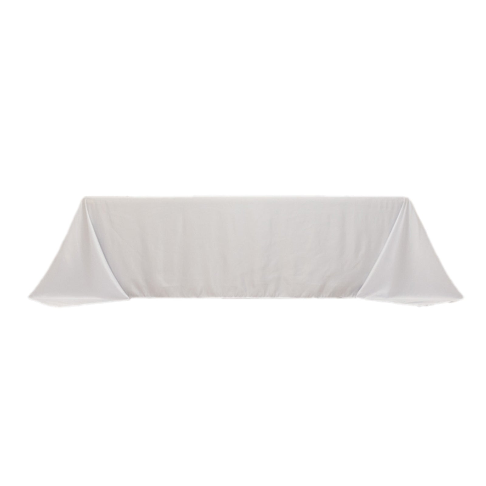 Luxury White Lamour Satin Rectangle Tablecloth 90x156 - Ideal for Stylish Events