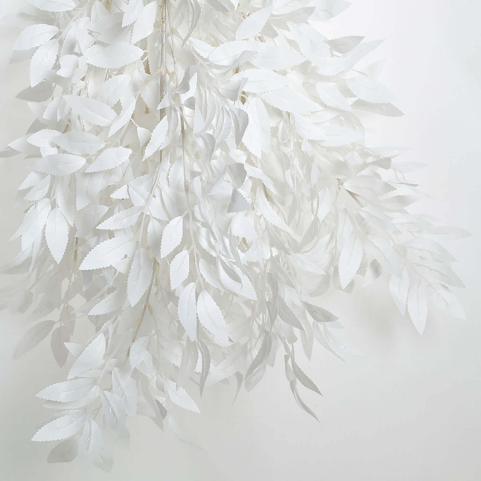 Get 2 White Artificial Silk Beech Leaf Branches - 42" Tall, Ideal Vase Fillers