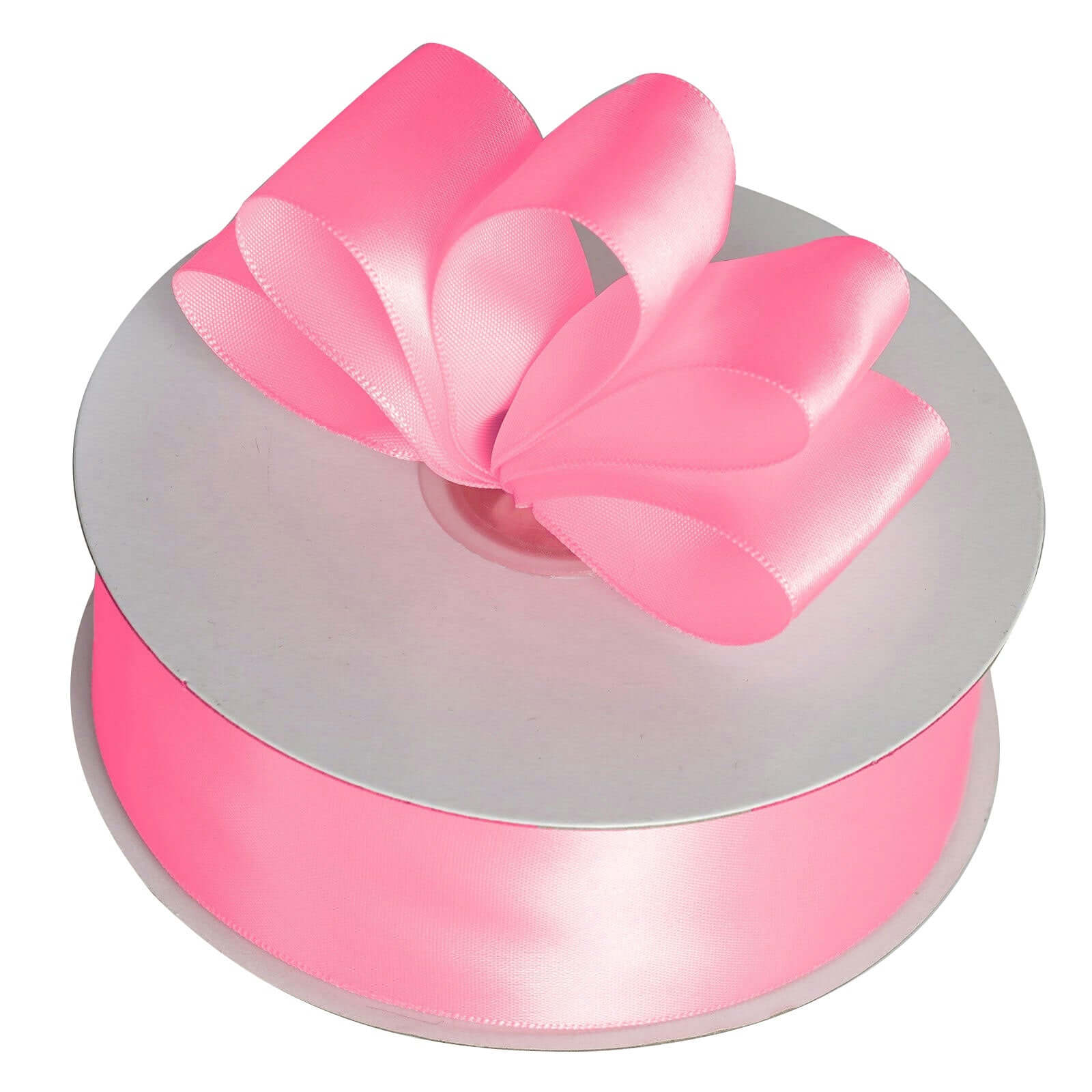 50-Yard 1.5-Inch Pink High-Quality Single-Face Decorative Satin Ribbon