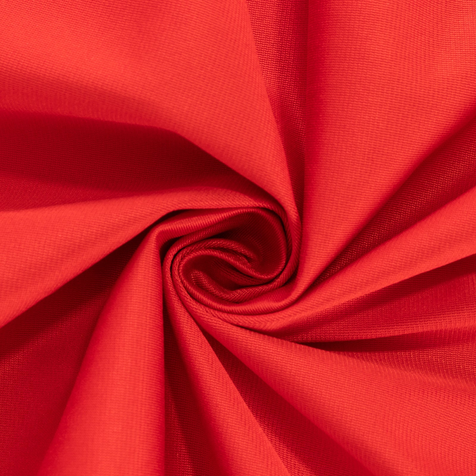 Red Premium 90' Round Scuba Tablecloth - Anti - Wrinkle and Stain - Resistant