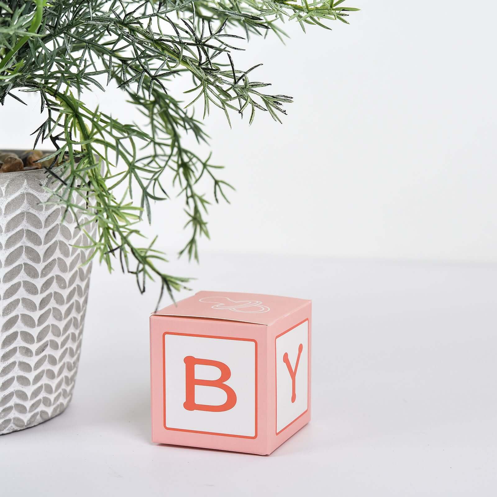 25-Piece Set of Pink Baby Shower Party Favor Candy Gift Boxes